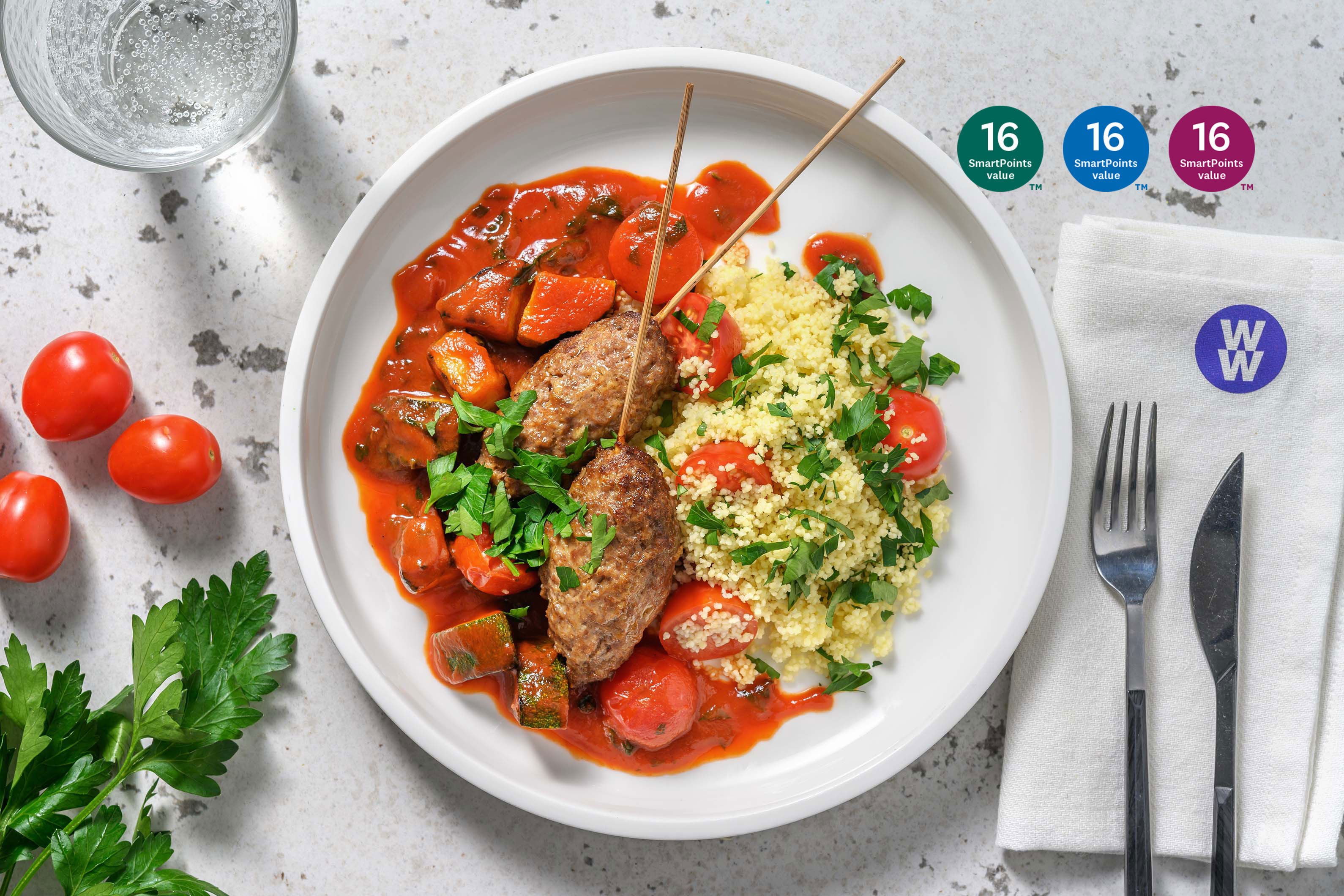 Beef Koftas and Middle Eastern Style Veg Recipe HelloFresh