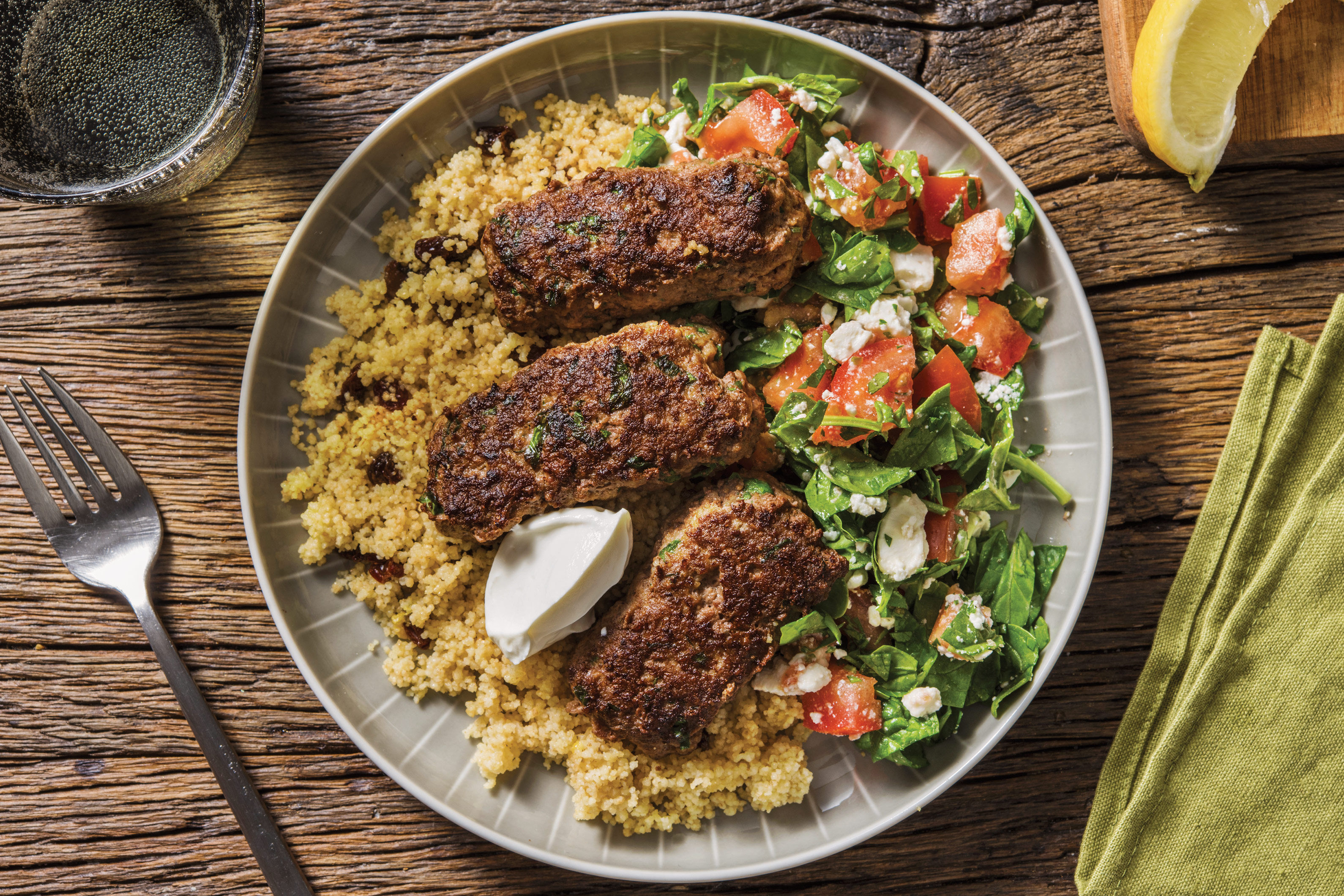 Beef Koftas & Nutty Couscous Recipe HelloFresh