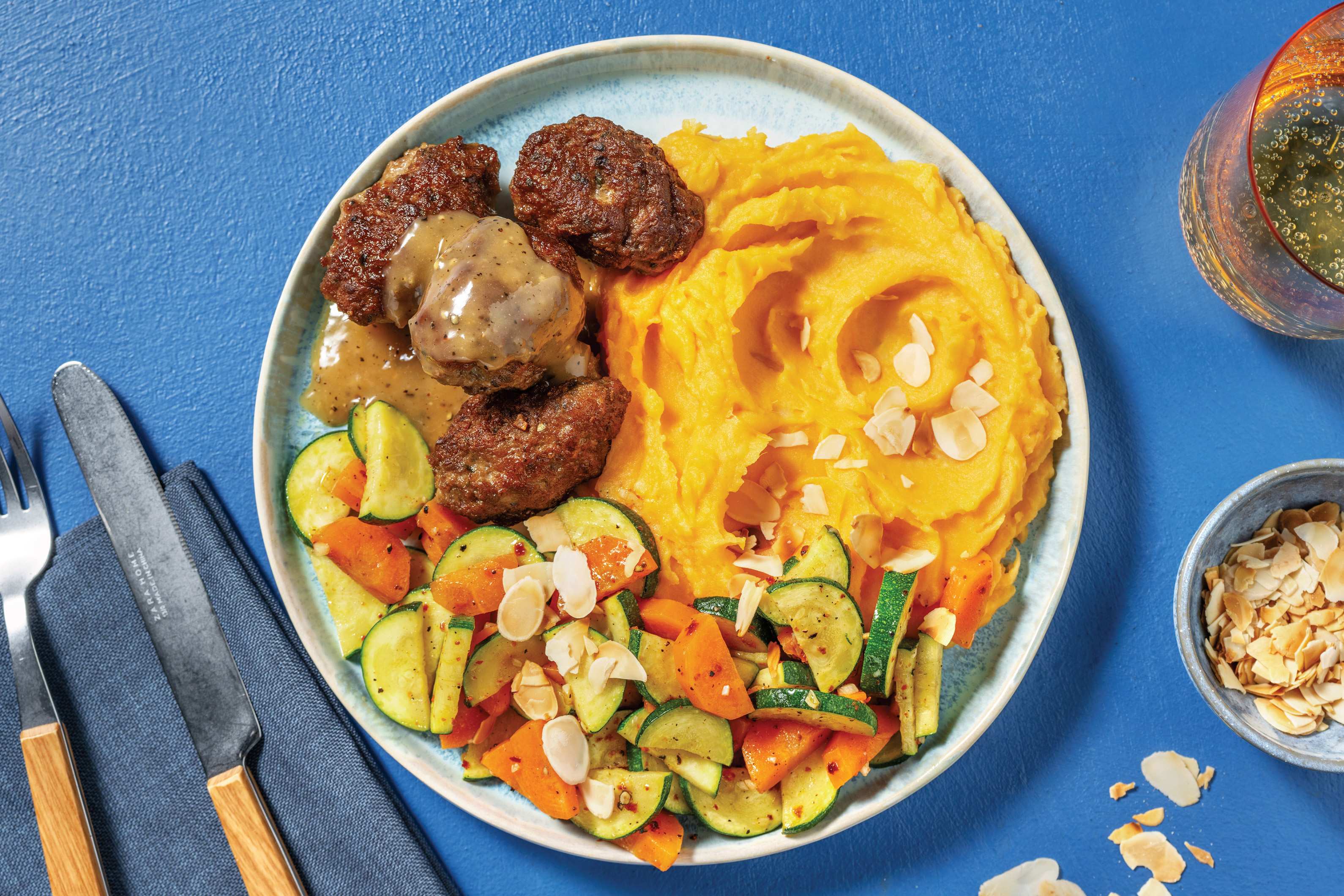 Beef Rissoles & Sweet Potato Mash Recipe HelloFresh