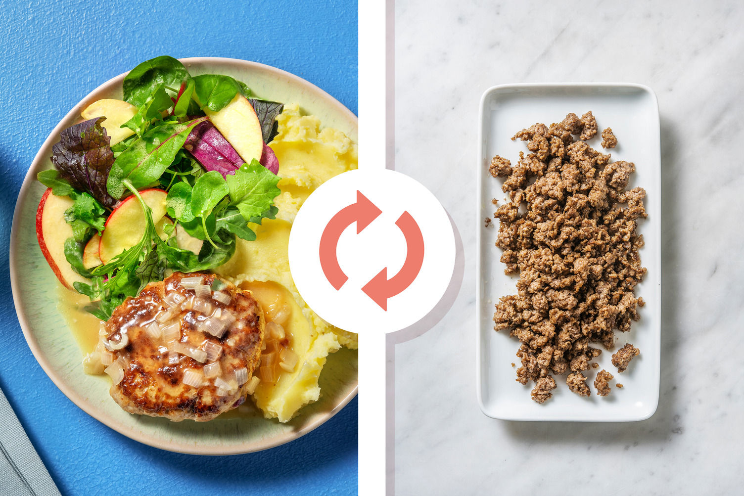 Salisbury SteakStyle Beef Patties and Mash Recipe HelloFresh