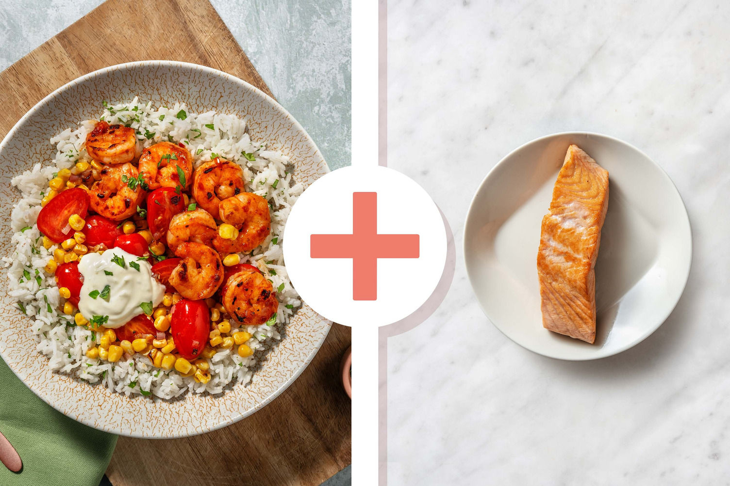 Fiesta Shrimp and Salmon Fillets Bowls Recipe HelloFresh