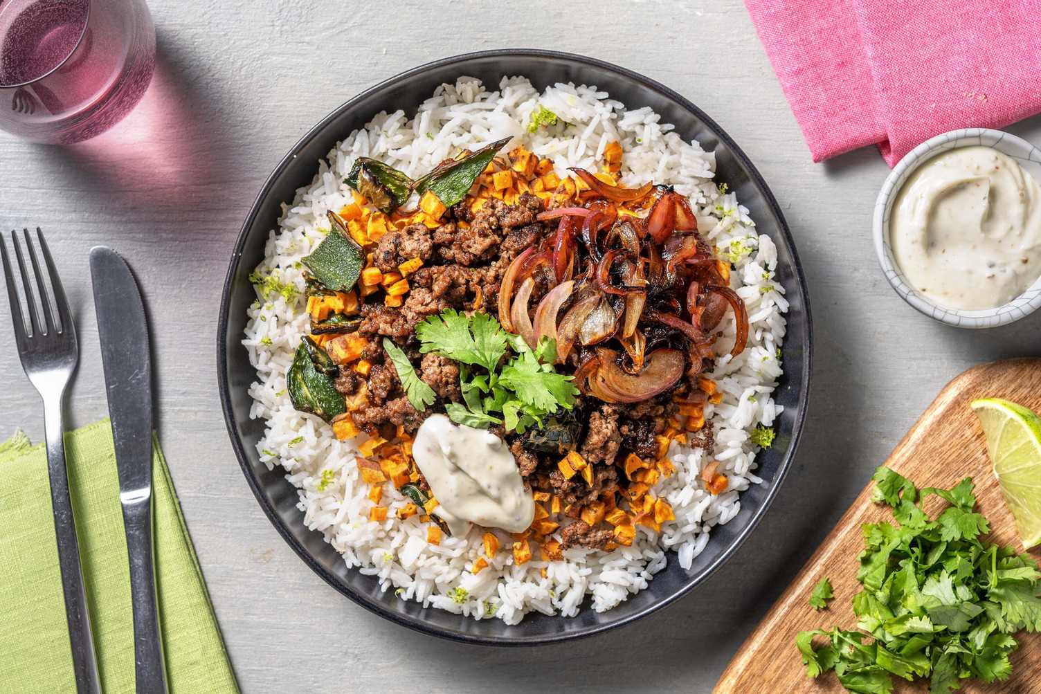 Kickin' Chipotle Beef Bowls Recipe HelloFresh