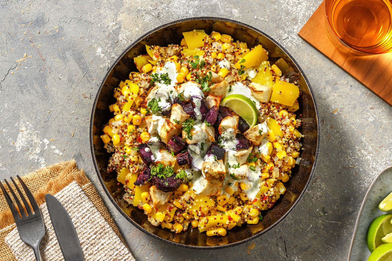 Bowl Peruano! Quinoa mit Topinambur & JalapeñoSoße Rezept HelloFresh