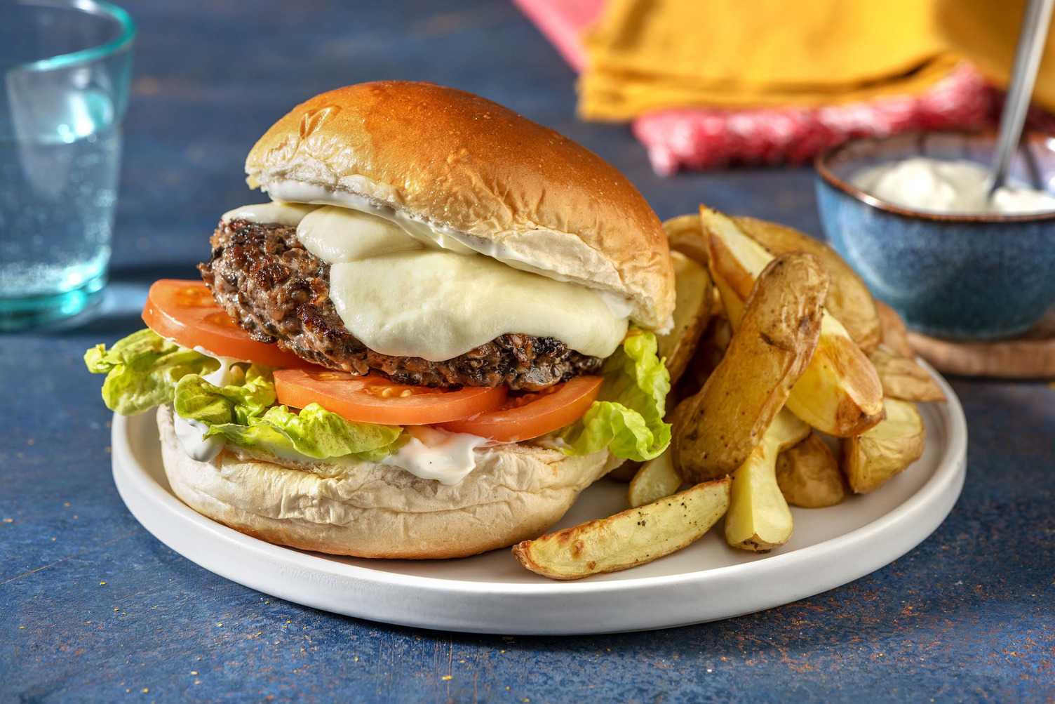 Burger aus Hackfleisch und Champignons Rezept HelloFresh