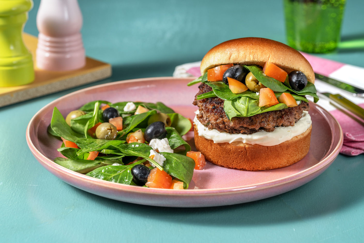 Feta Beef Burgers Recipe HelloFresh