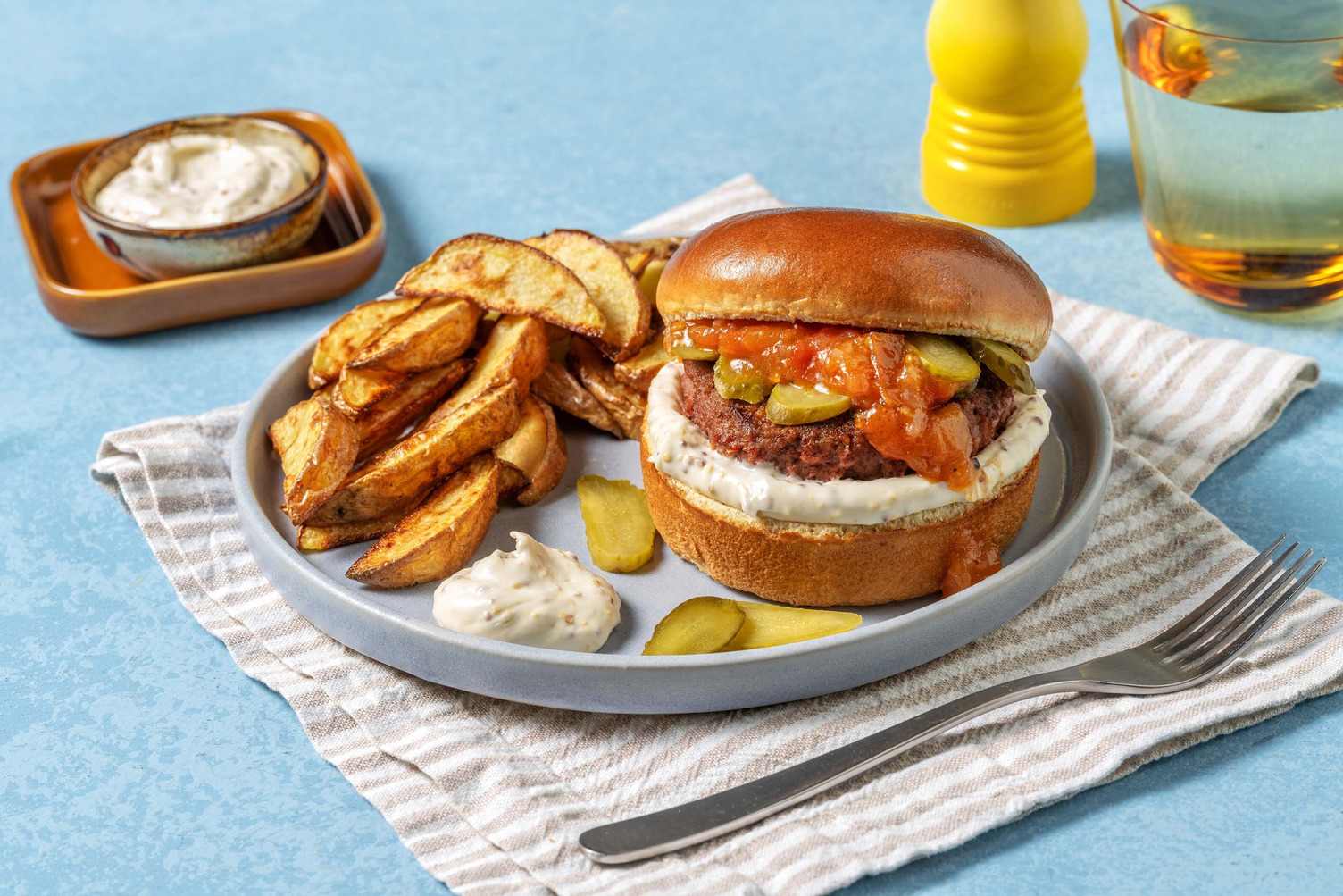 Veggie Burgers and DIY Tomato Jam Recipe HelloFresh