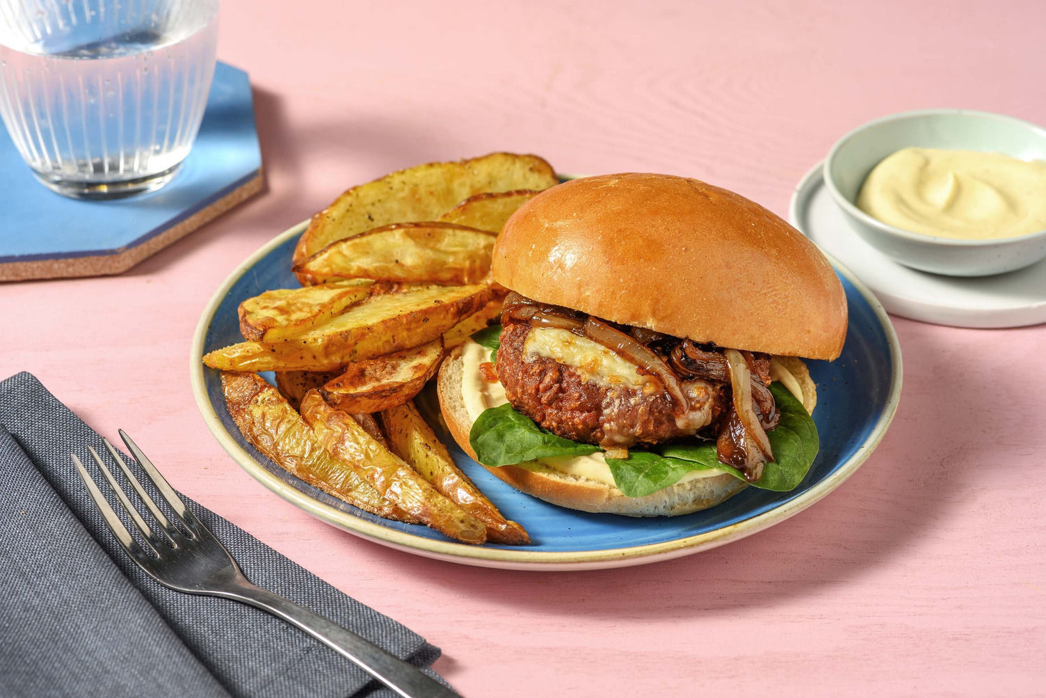 Veggie Burgers and Caramelized Onions Recipe HelloFresh