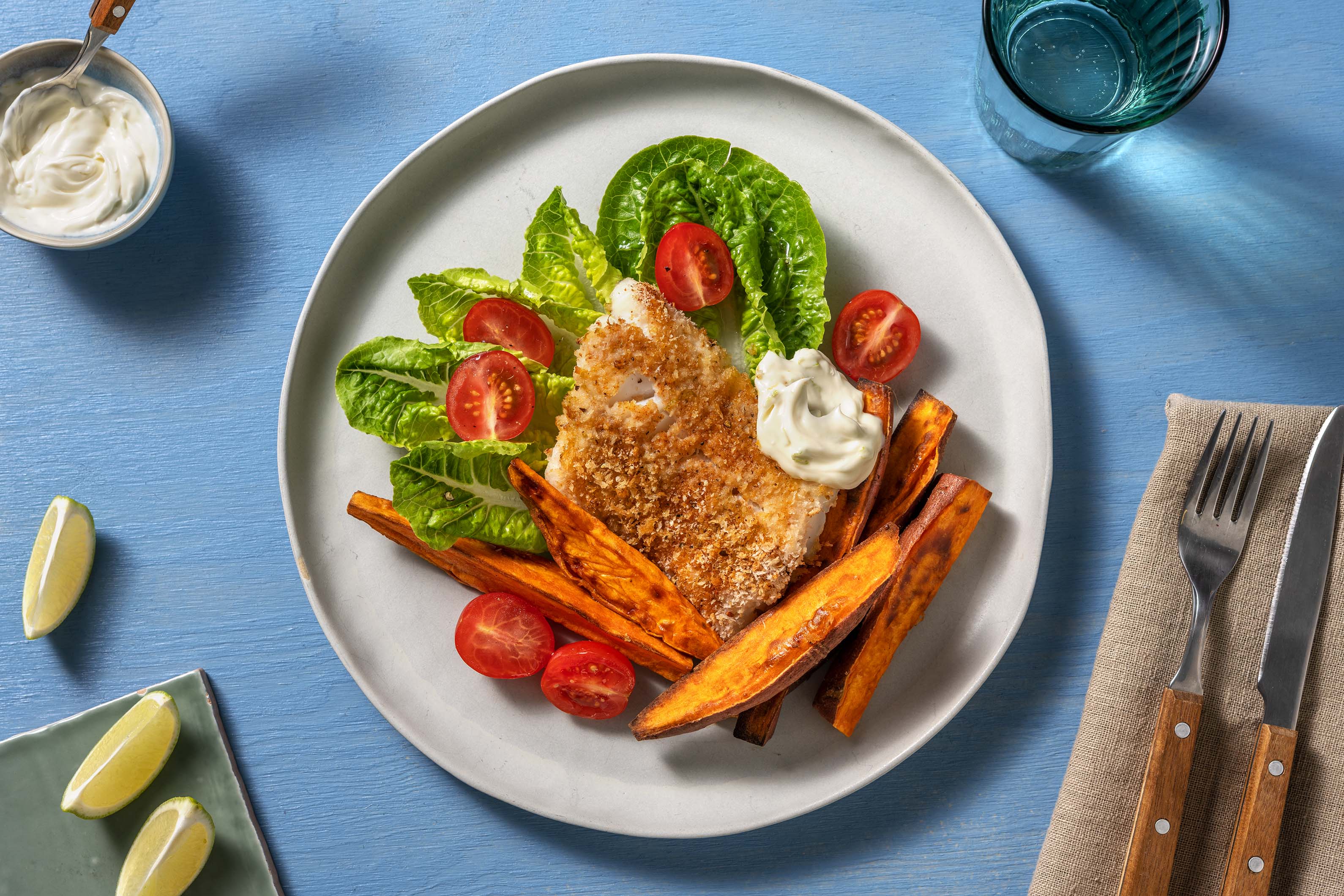 Cajun Crusted Cod with Sweet Potato Wedges Recipe HelloFresh