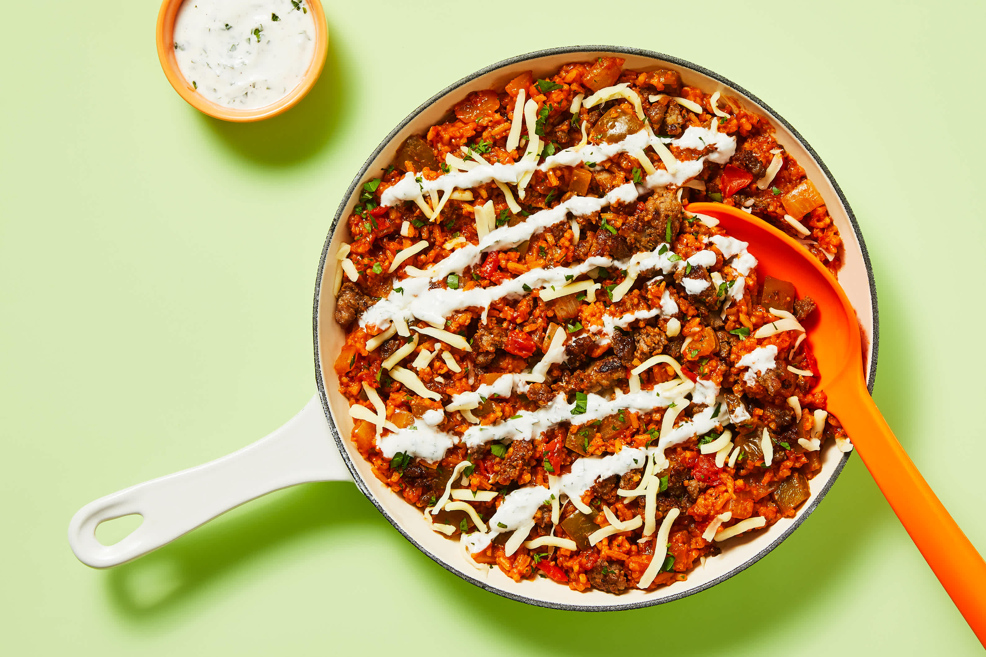 one-pan-cajun-pork-sausage-skillet-recipe-hellofresh