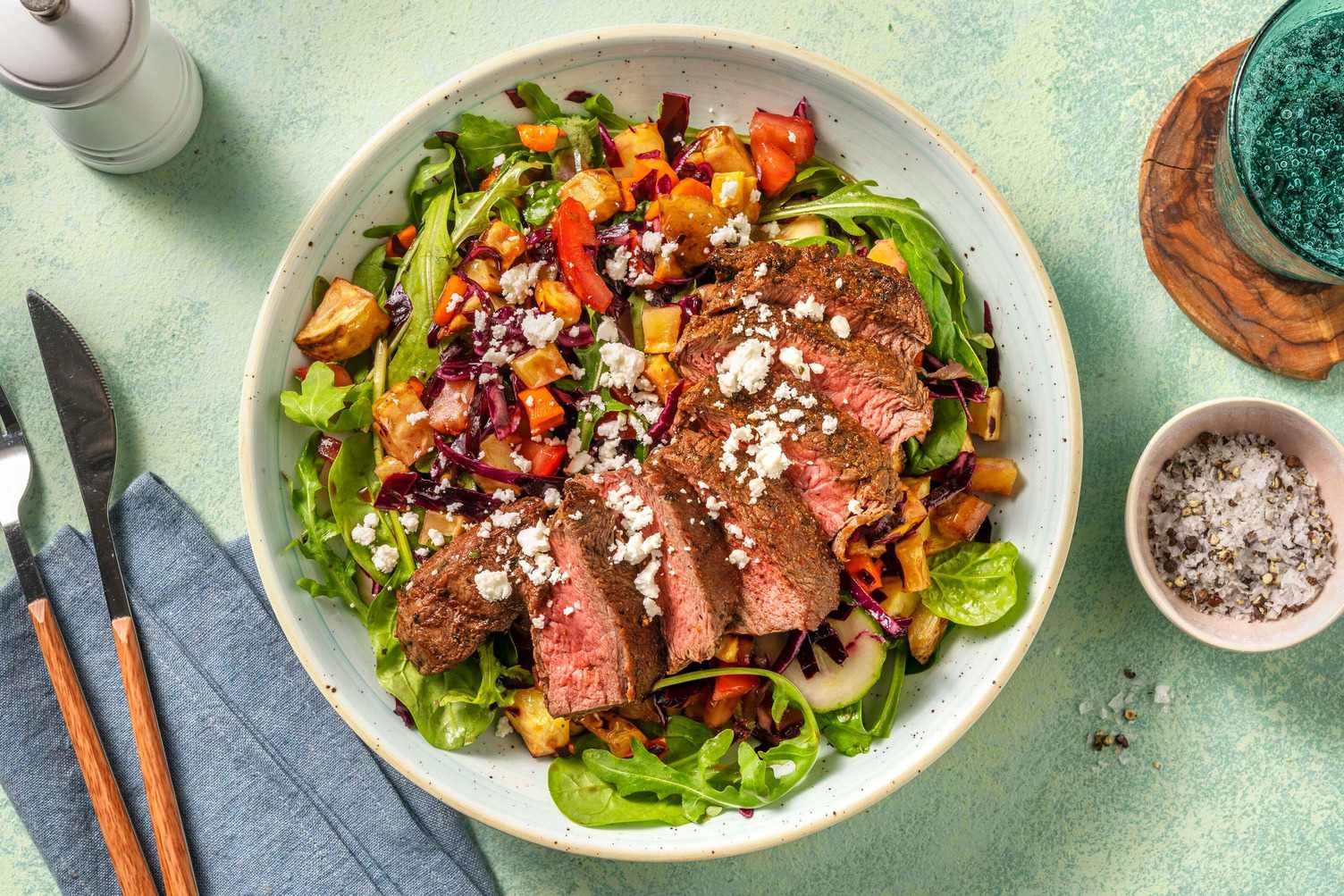 Cal Smart Rainbow Steak Bowls Recipe HelloFresh