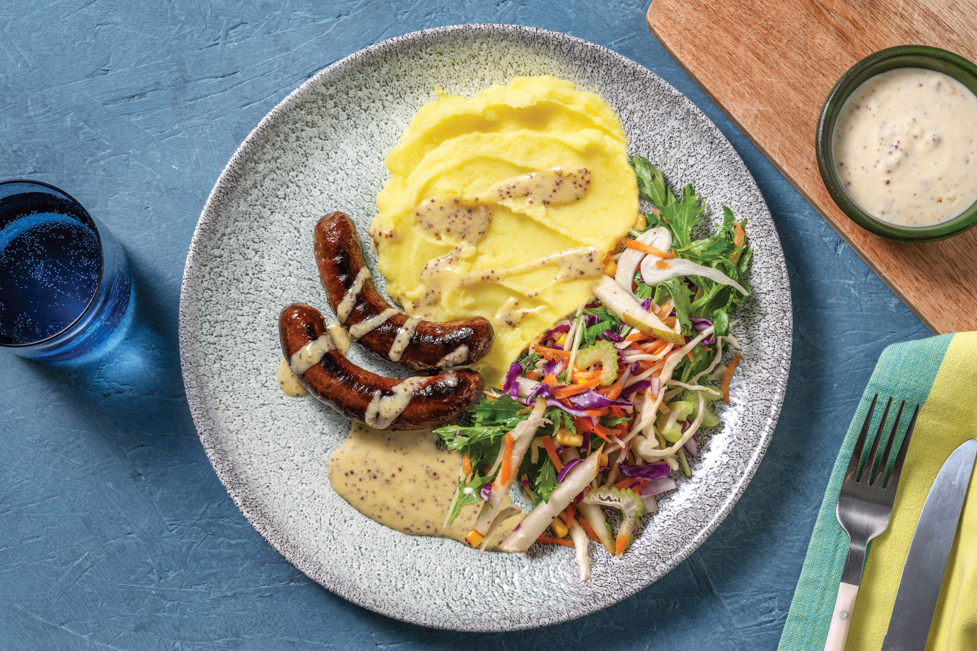 Beef Bangers & Sweet Potato Mash Recipe HelloFresh