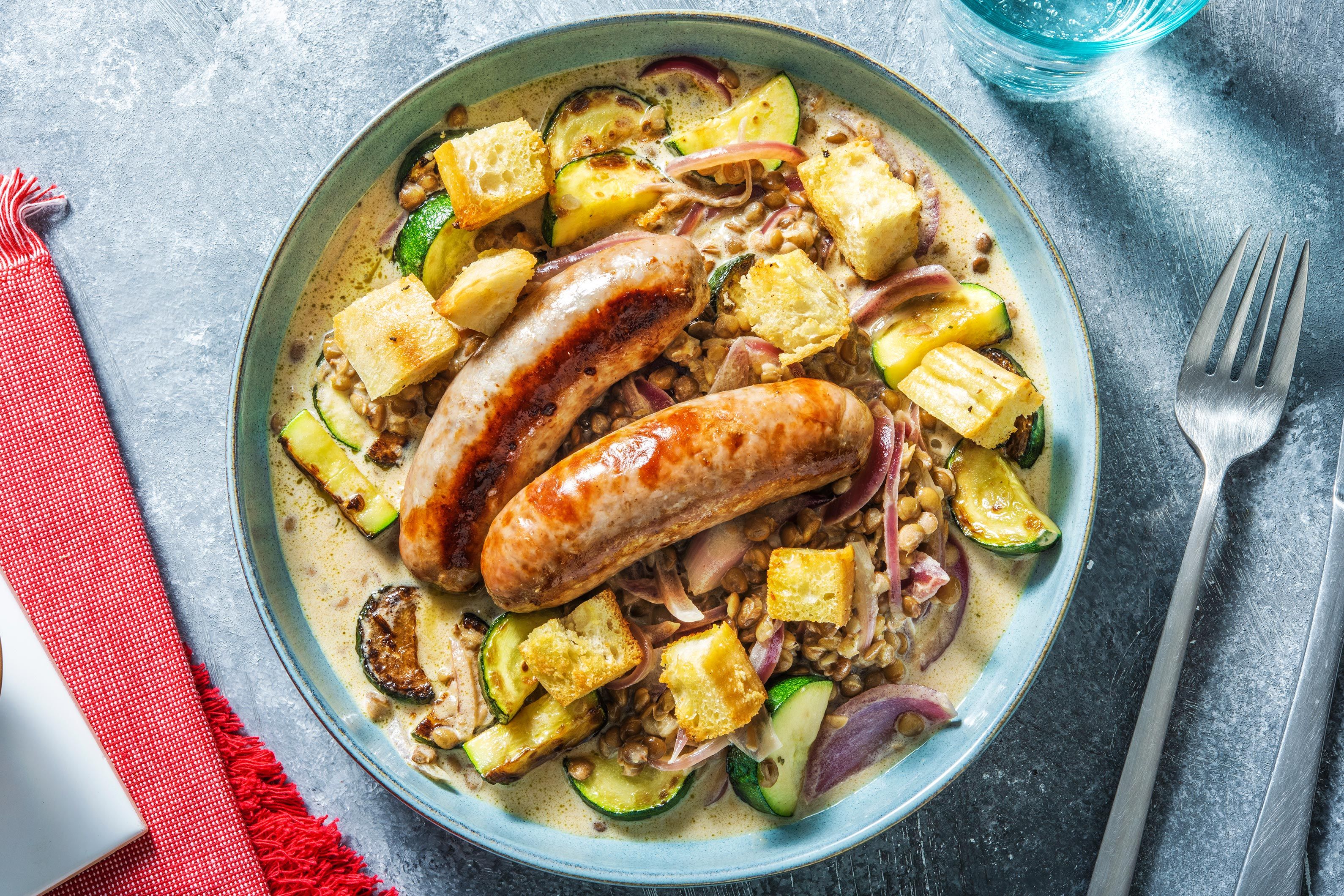Caramelised Onion Sausages Recipe HelloFresh