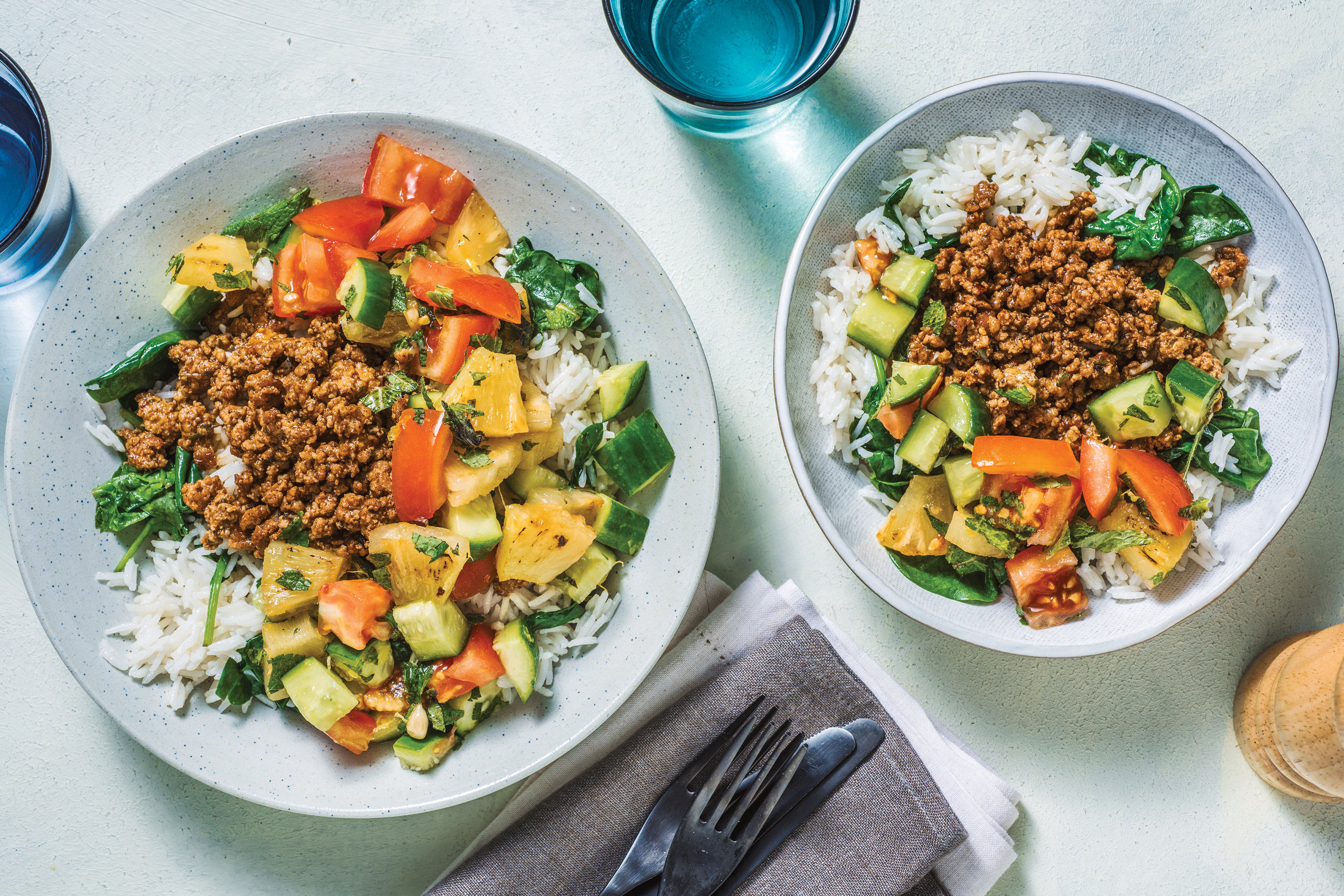 Caribbean Pork Bowl & Charred Pineapple Salsa Cook Now! Recipe