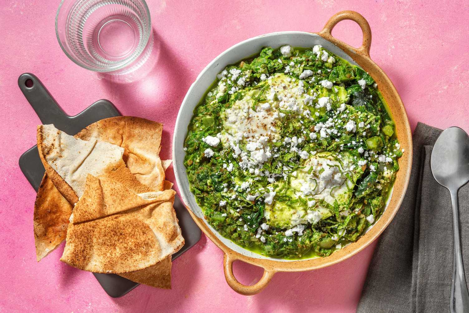Chakchouka verte aux lentilles et épinards Recette | HelloFresh