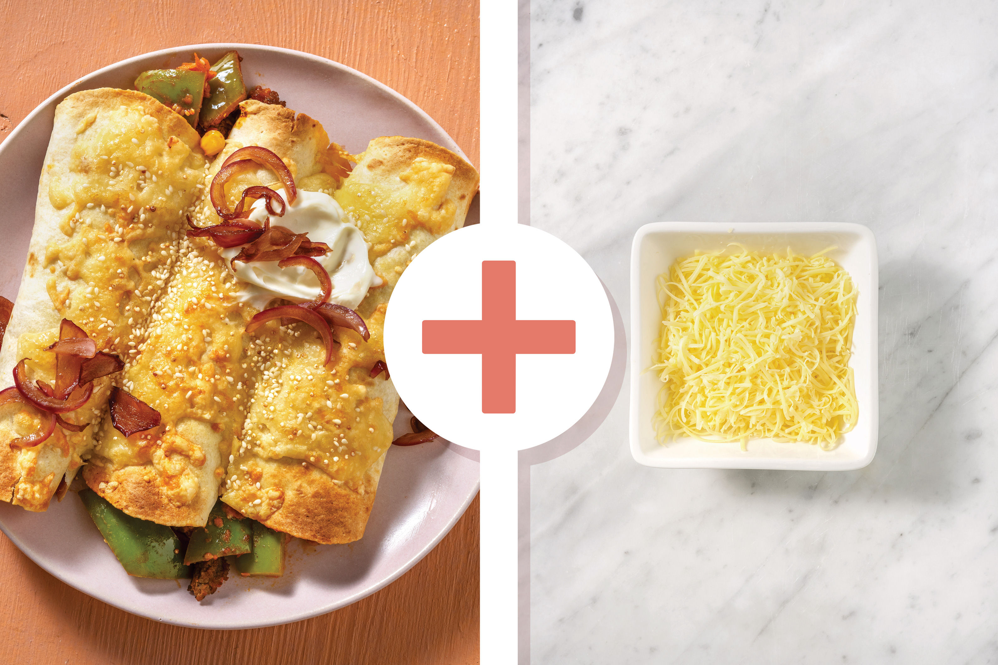 CheeseburgerStyle Beef Enchiladas Recipe HelloFresh