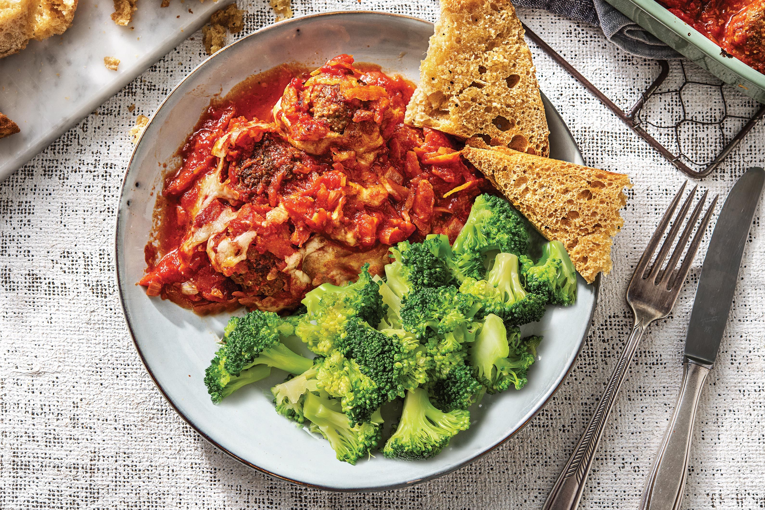 Baked Cheesy American Meatballs Recipe HelloFresh