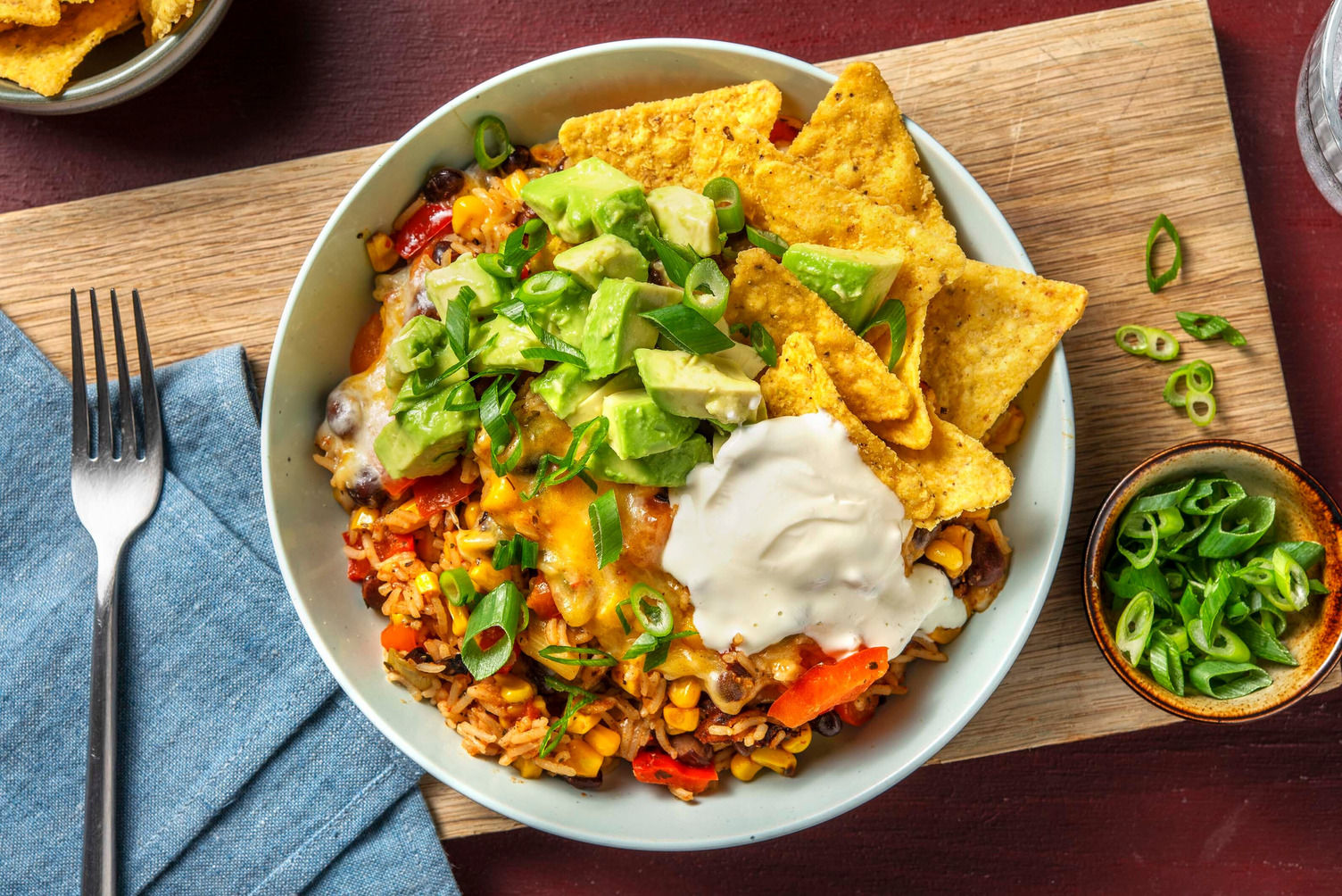 Cheesy EnchiladaReis mit schwarzen Bohnen Rezept HelloFresh