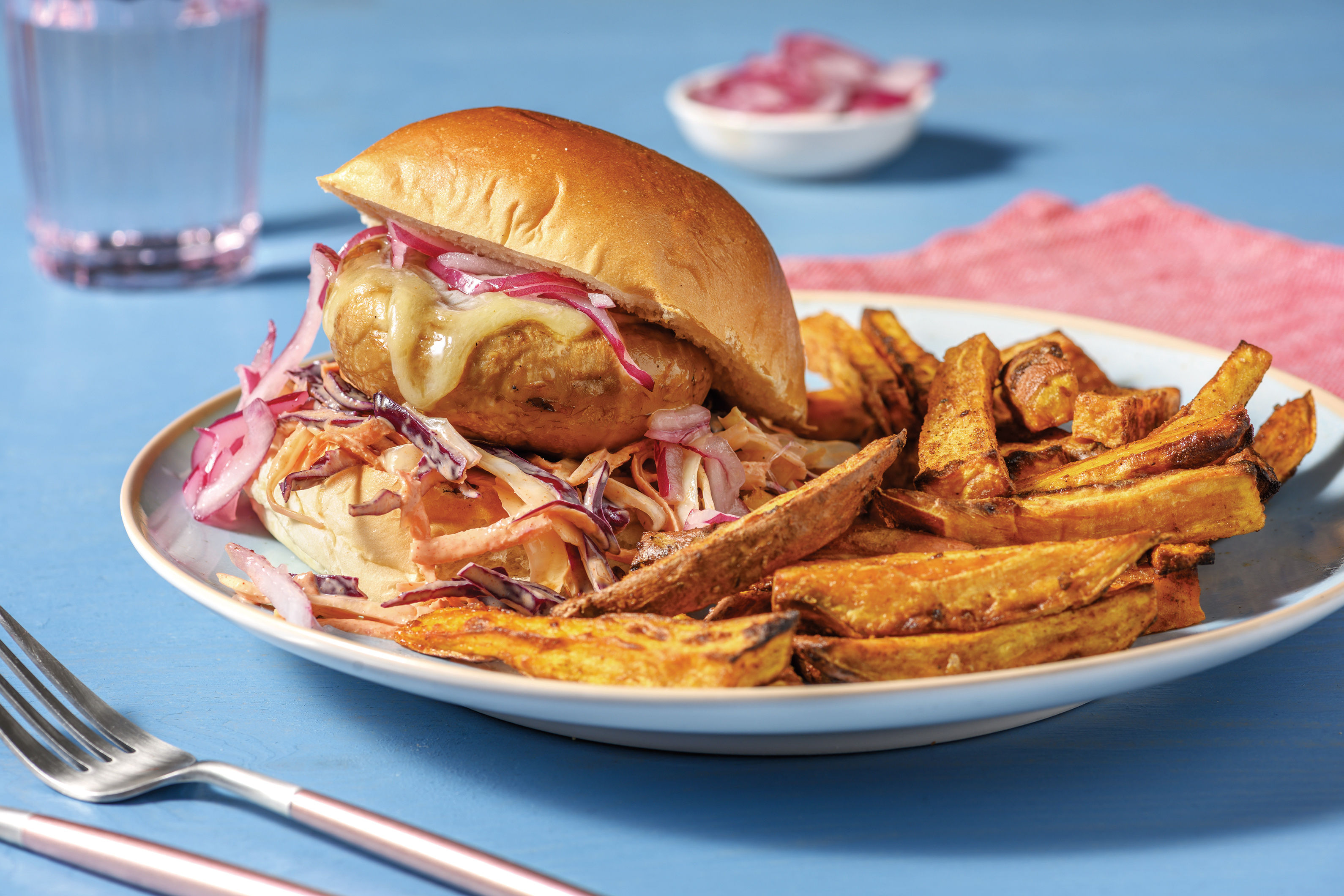 Cheesy GarlicHerb Mushroom Burger Recipe HelloFresh
