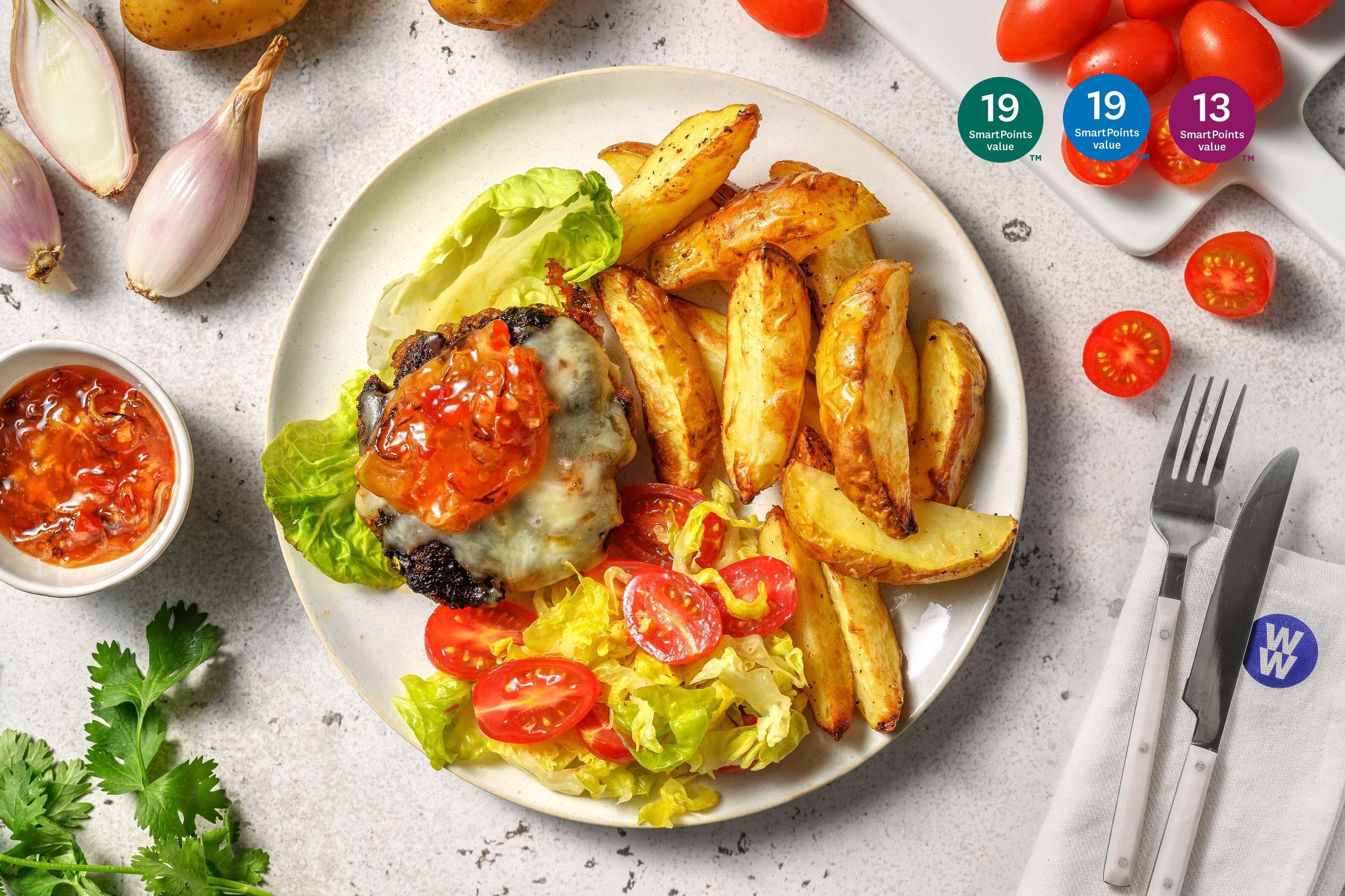 Cheesy Mexican Spiced Naked Burger Recipe Hellofresh