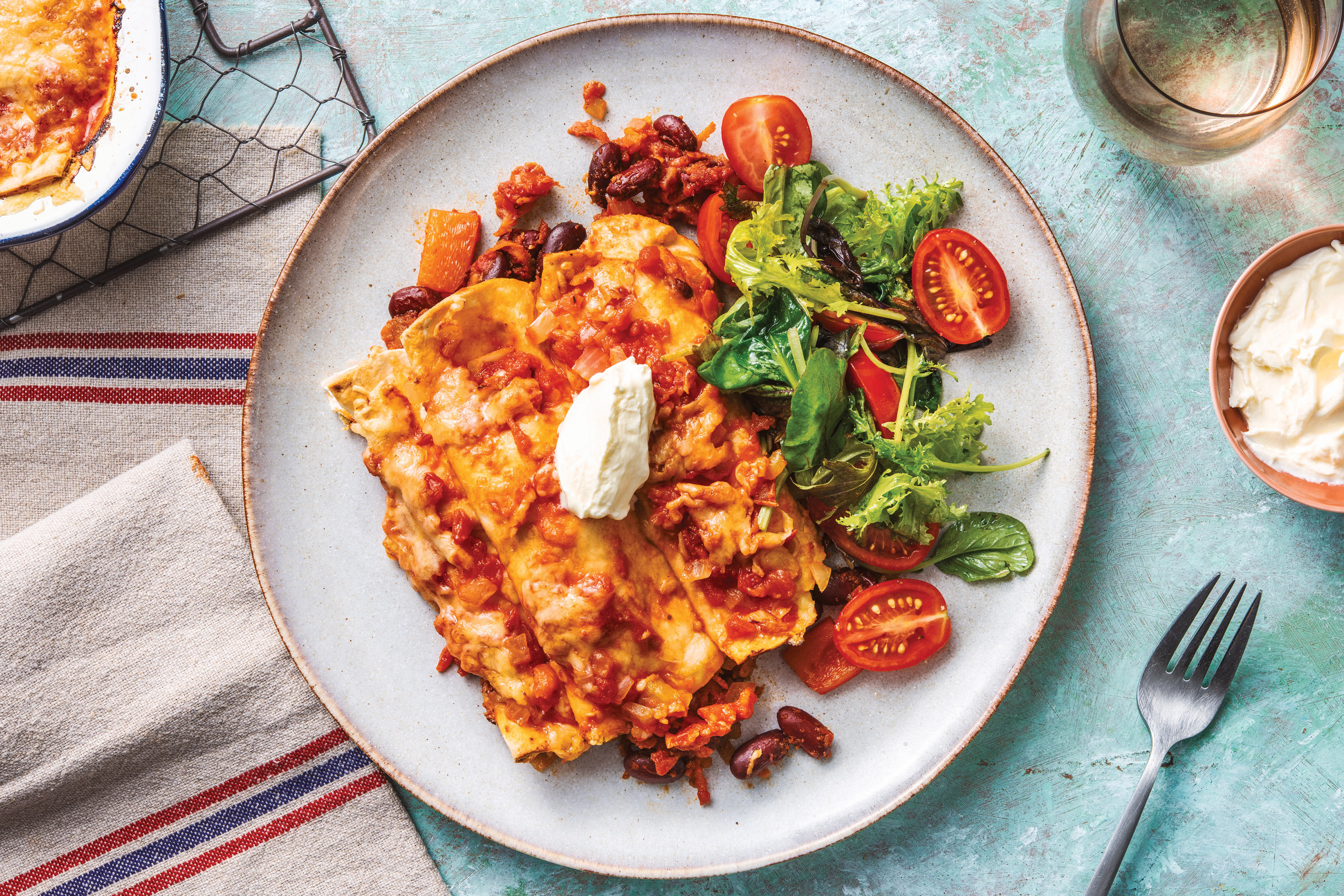 Cheesy Veggie & Bean Enchiladas Recipe HelloFresh