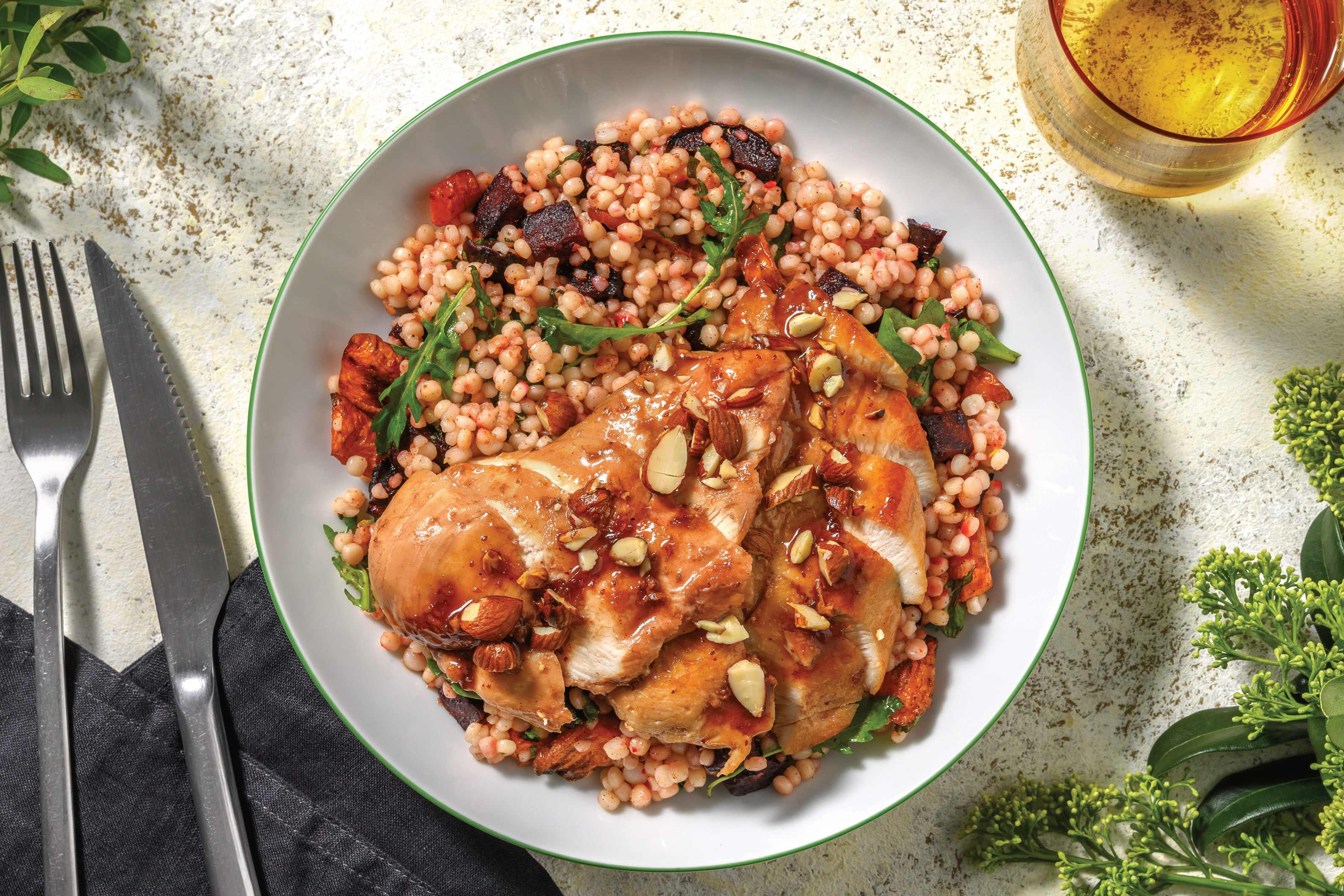 CherryGlazed Chicken & Veggie Couscous Recipe HelloFresh
