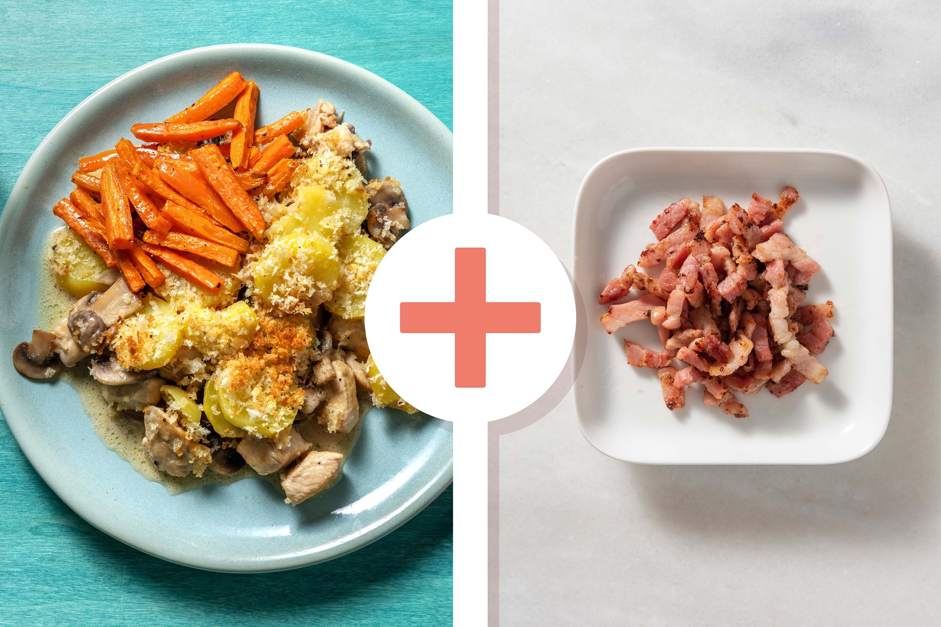 Chicken and Mushroom Hotpot with Bacon Lardons Recipe HelloFresh