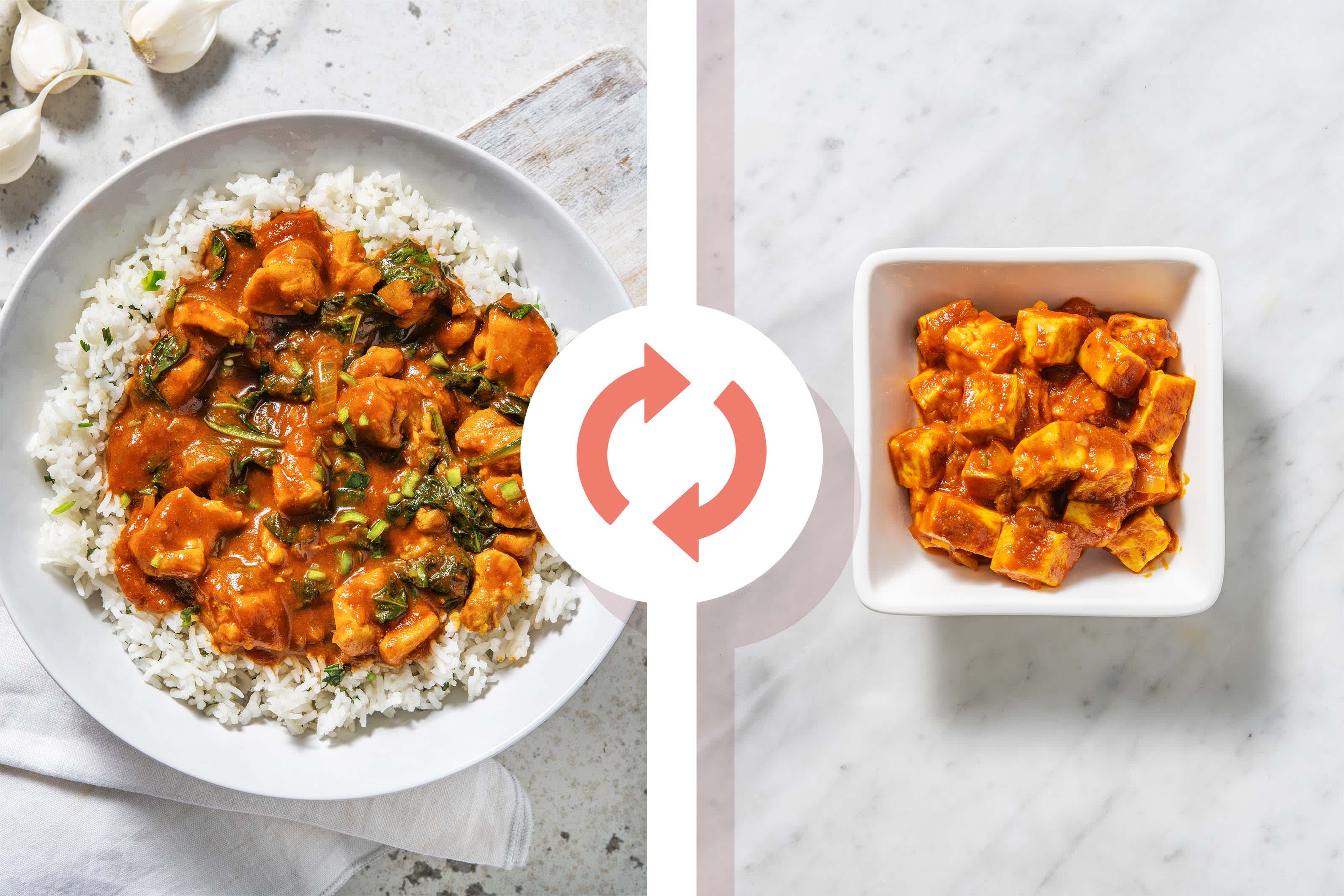 Chicken & Spinach Curry, Rice & Chutney Recipe | HelloFresh