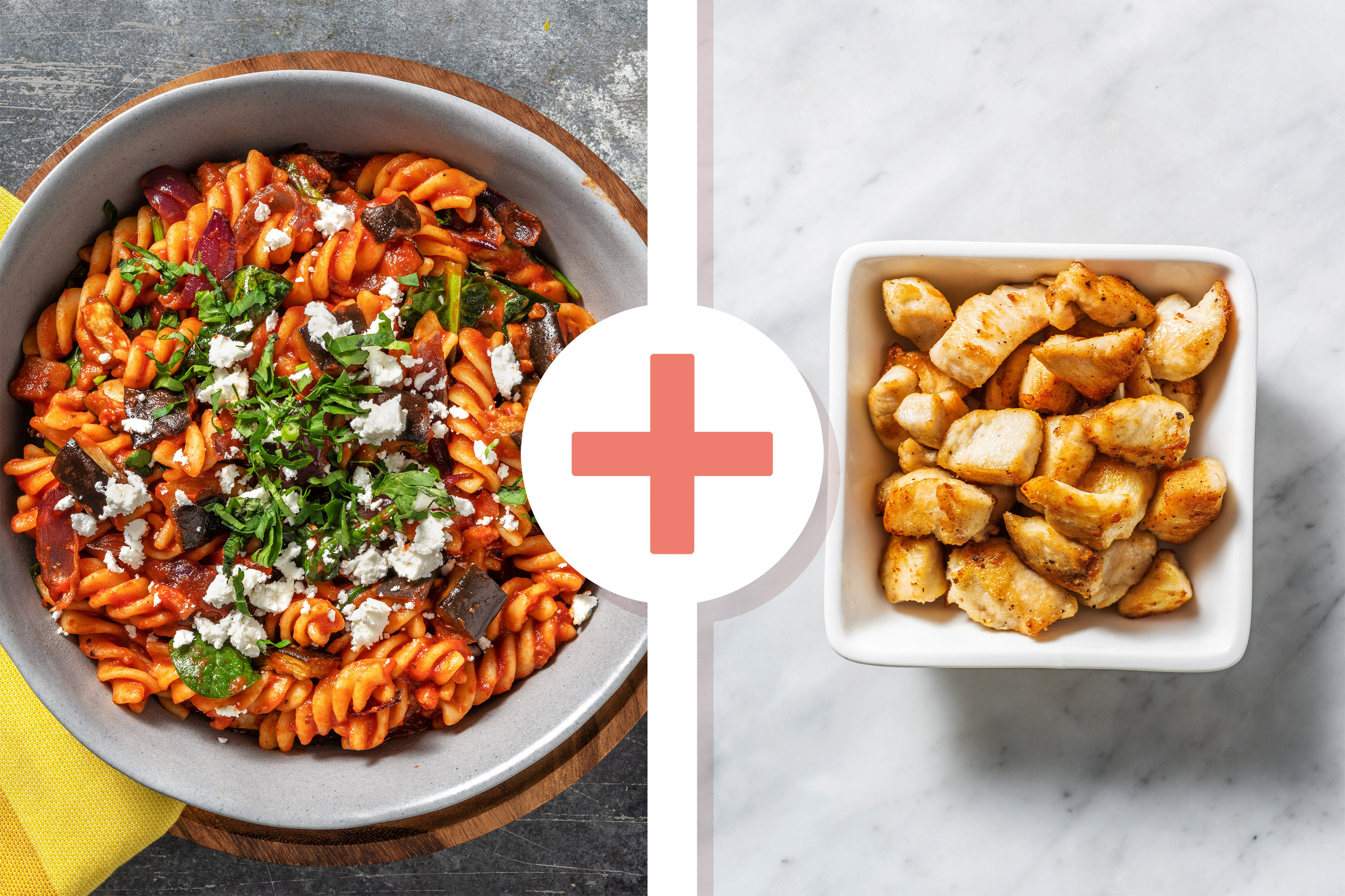 Chicken, Bacon & Roast Eggplant Fusilli Recipe HelloFresh