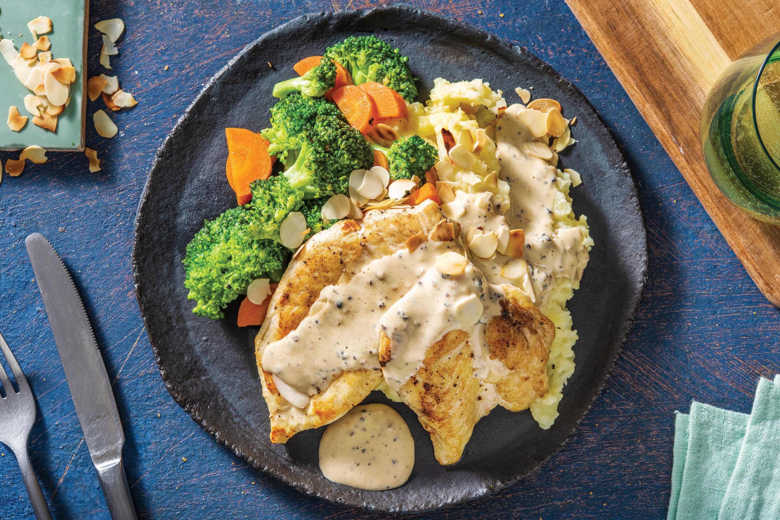 Chicken & Creamy Peppercorn Sauce Recipe HelloFresh