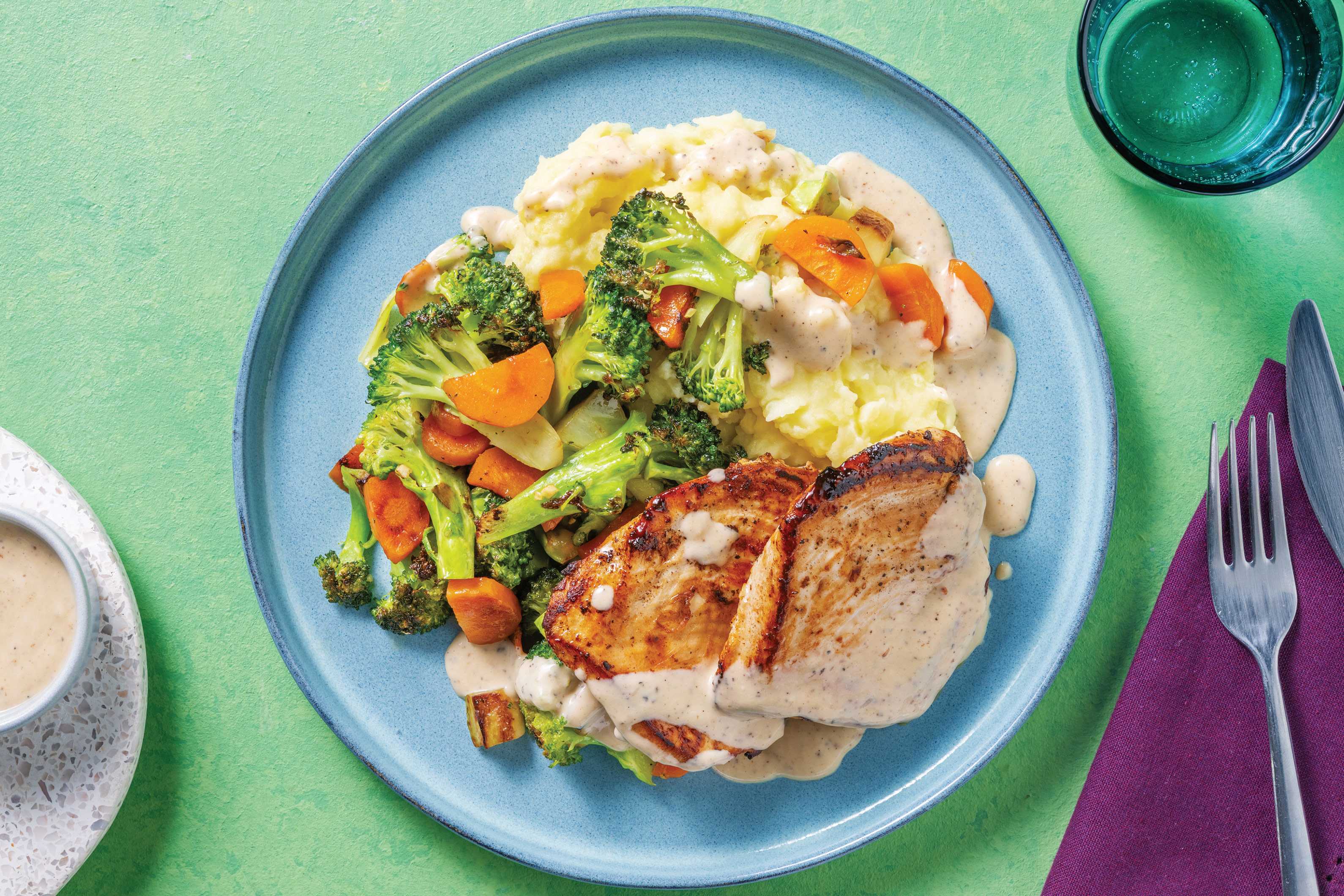Chicken & Creamy Peppercorn Sauce Recipe HelloFresh