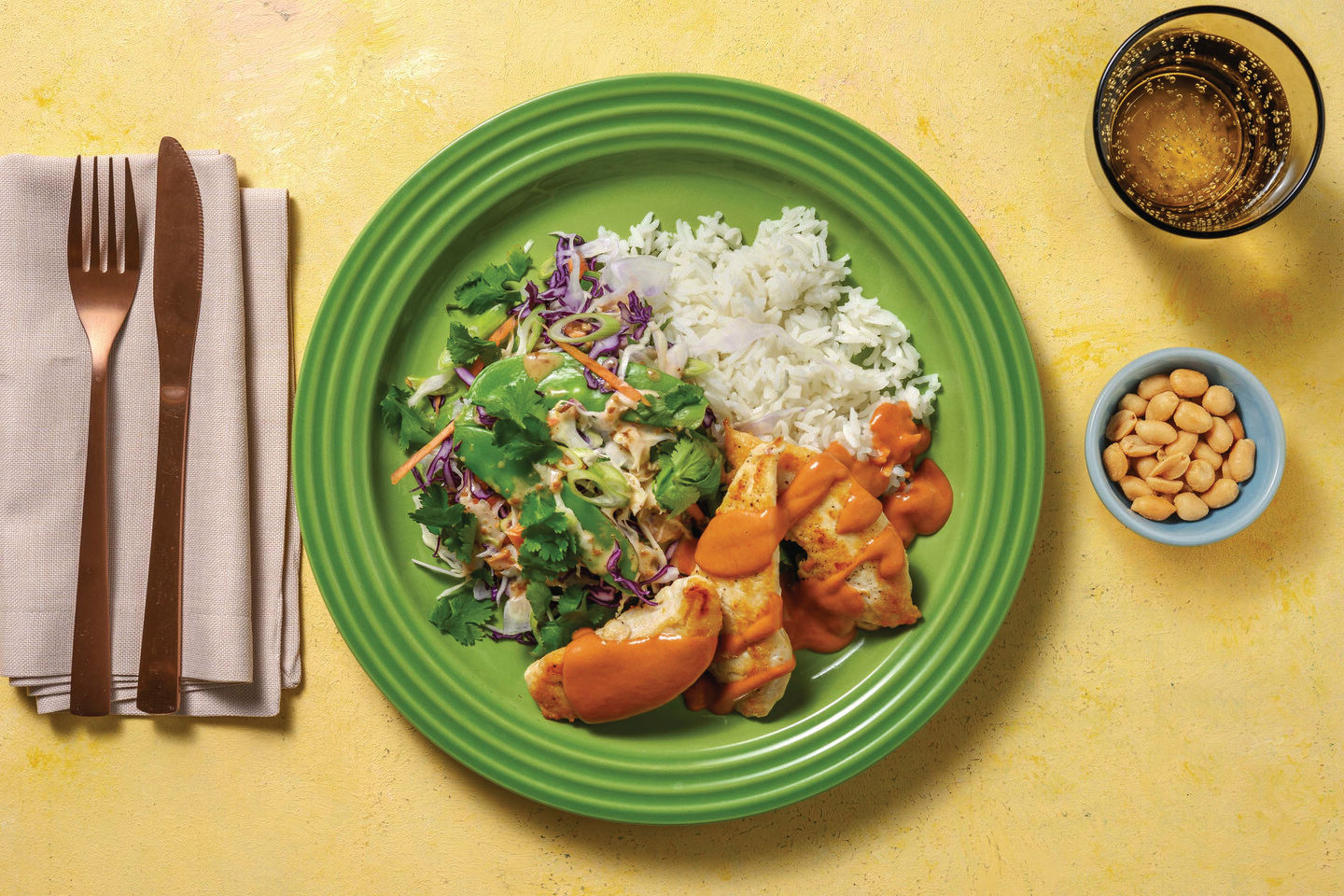 Chicken Tenders & Katsu Sauce with Rice & Japanese Slaw Recipe HelloFresh