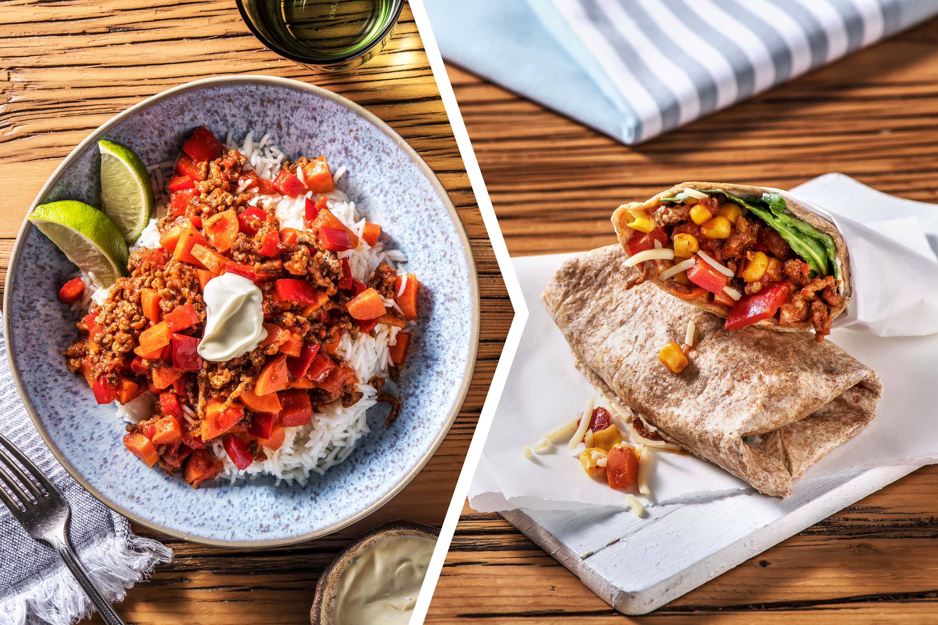 Chilli Con Carne to Sweetcorn Burrito Recipe HelloFresh