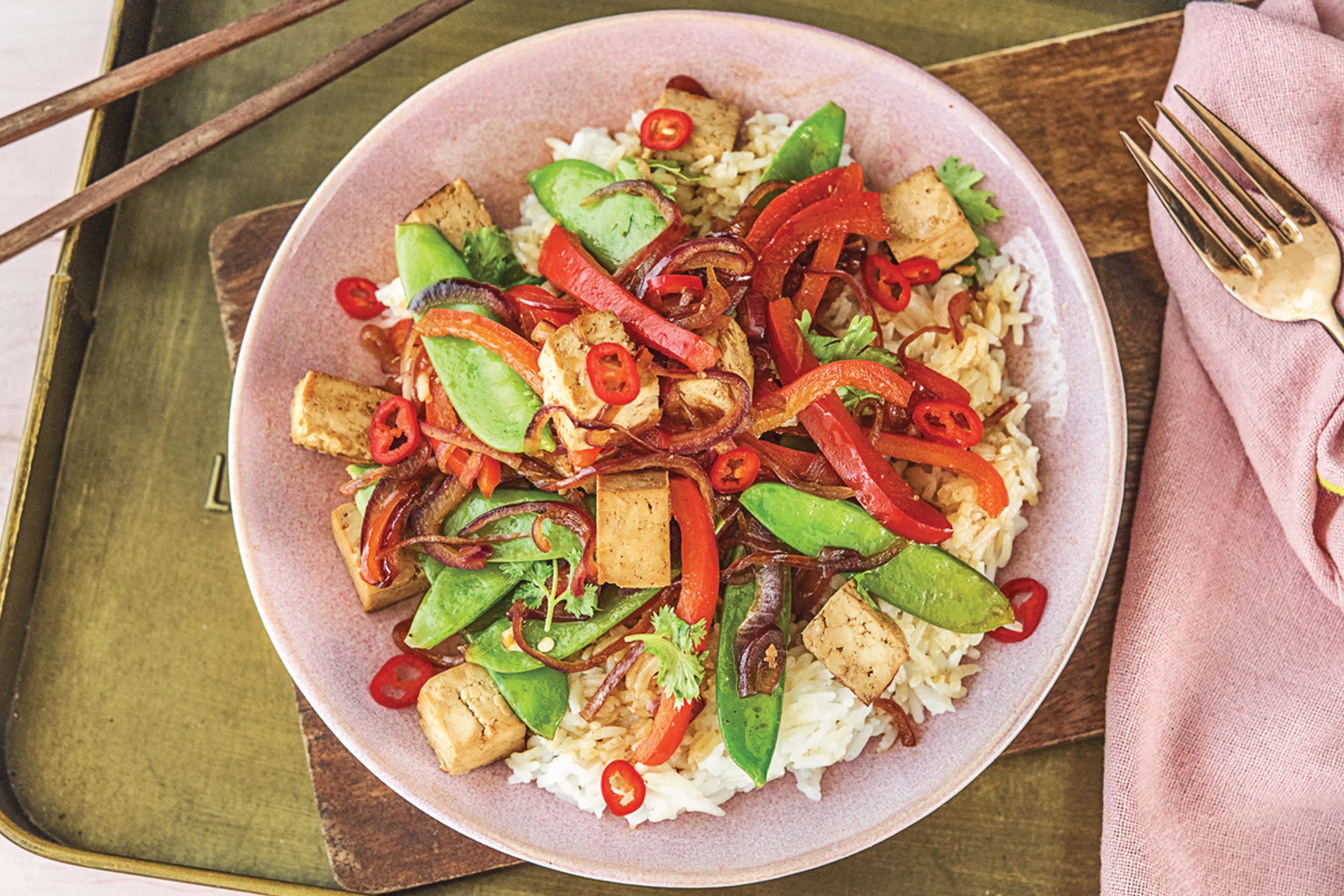 Chinese Sticky Tofu & Veggie StirFry Recipe HelloFresh