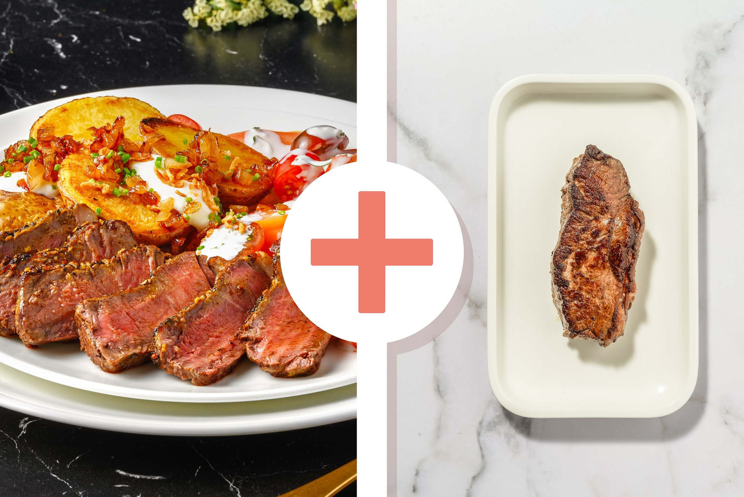 Chive and Tarragon Butter Double Striploin Steak Recipe HelloFresh