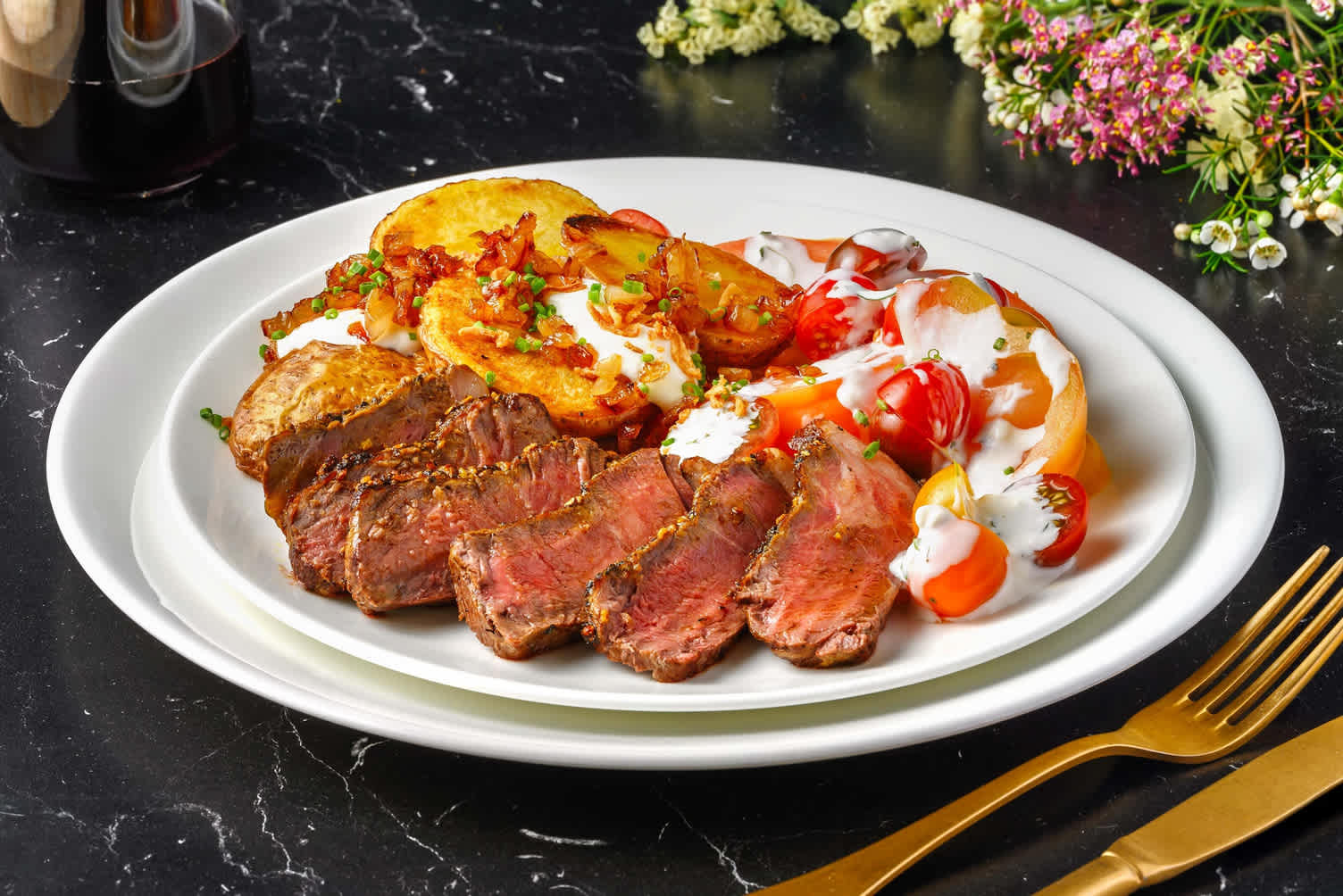 Chive and Tarragon Butter Striploin Steak Recipe HelloFresh