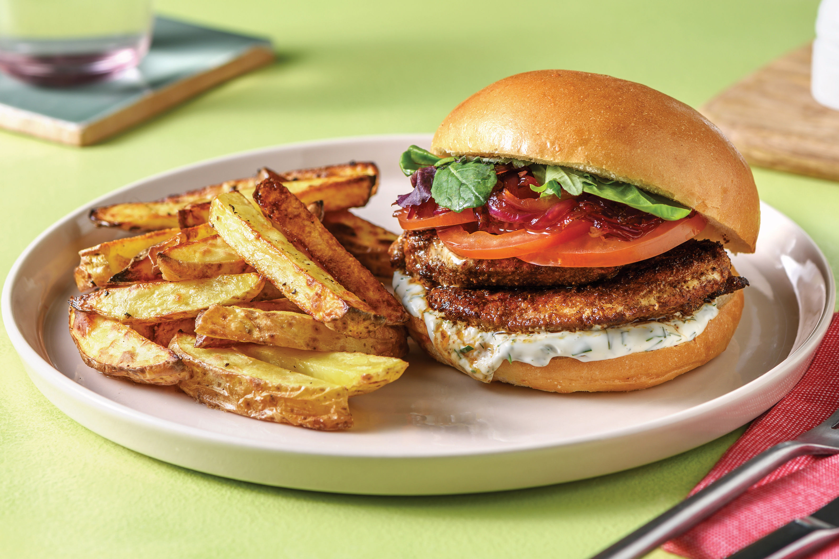 Classic Chicken & DillParsley Burger Recipe HelloFresh