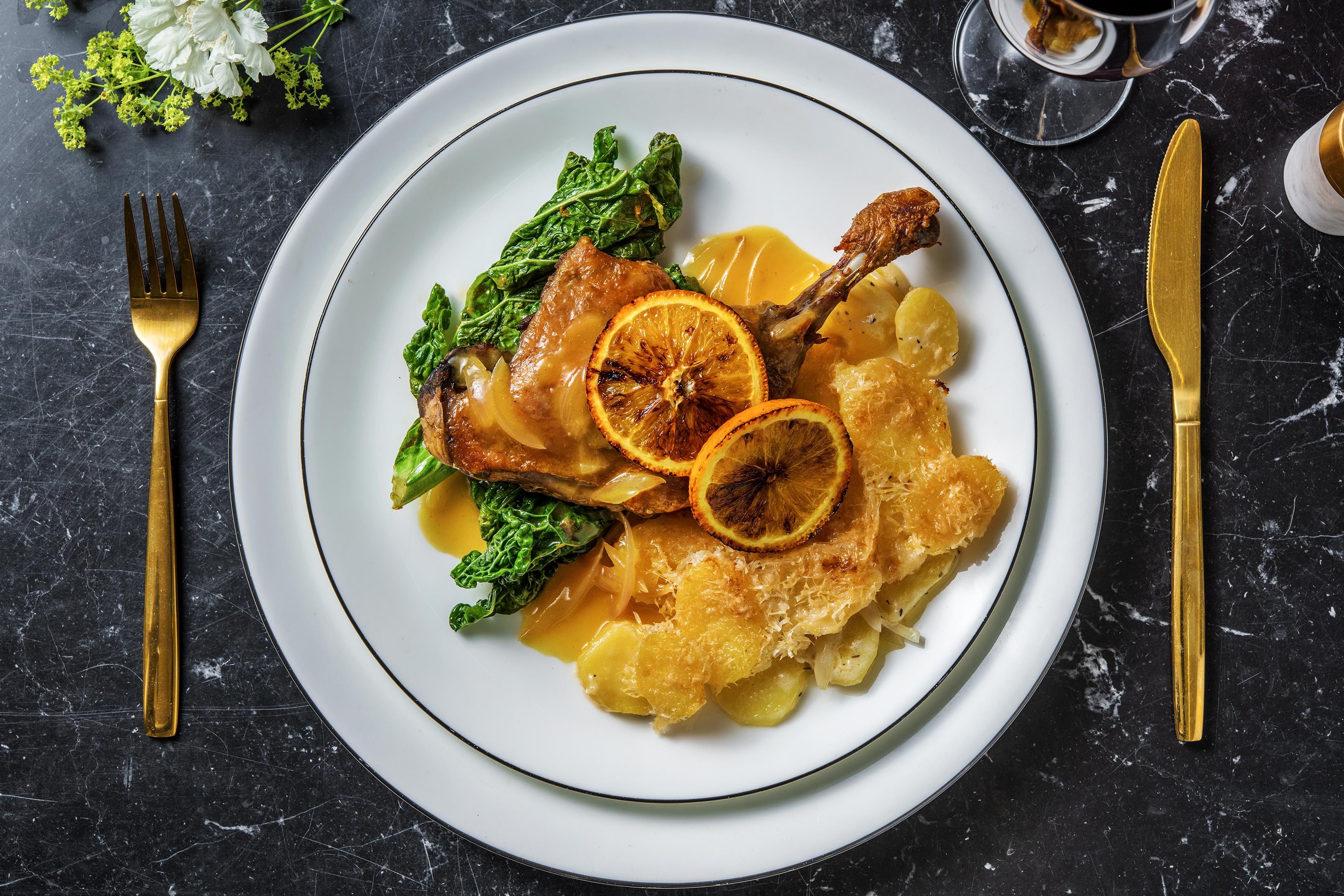 Confit Duck Leg & Dauphinoise Potatoes Recipe HelloFresh