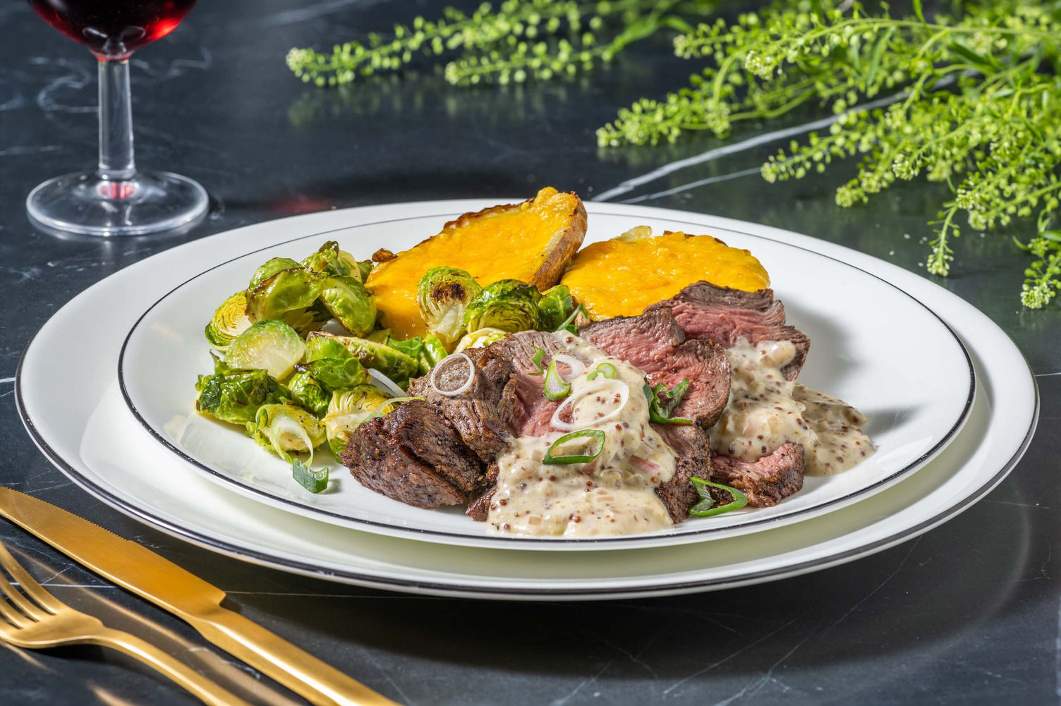 Striploin Steak and Creamy Pan Sauce Recipe HelloFresh