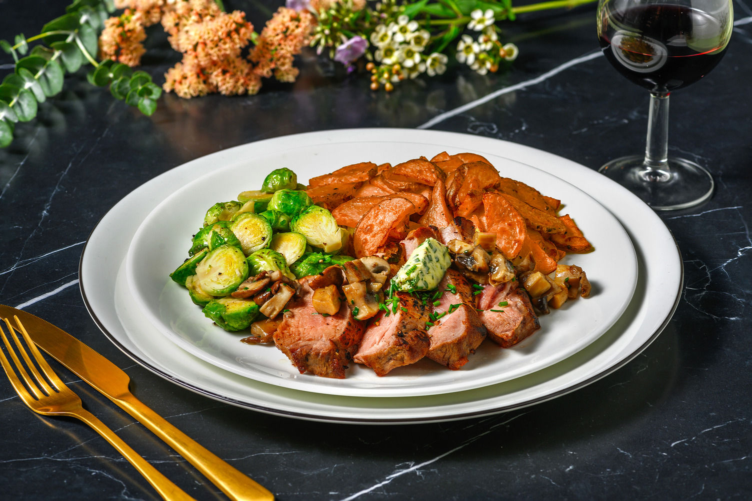 BistroStyle TruffleButter Tenderloin Steak and Mushrooms Recipe