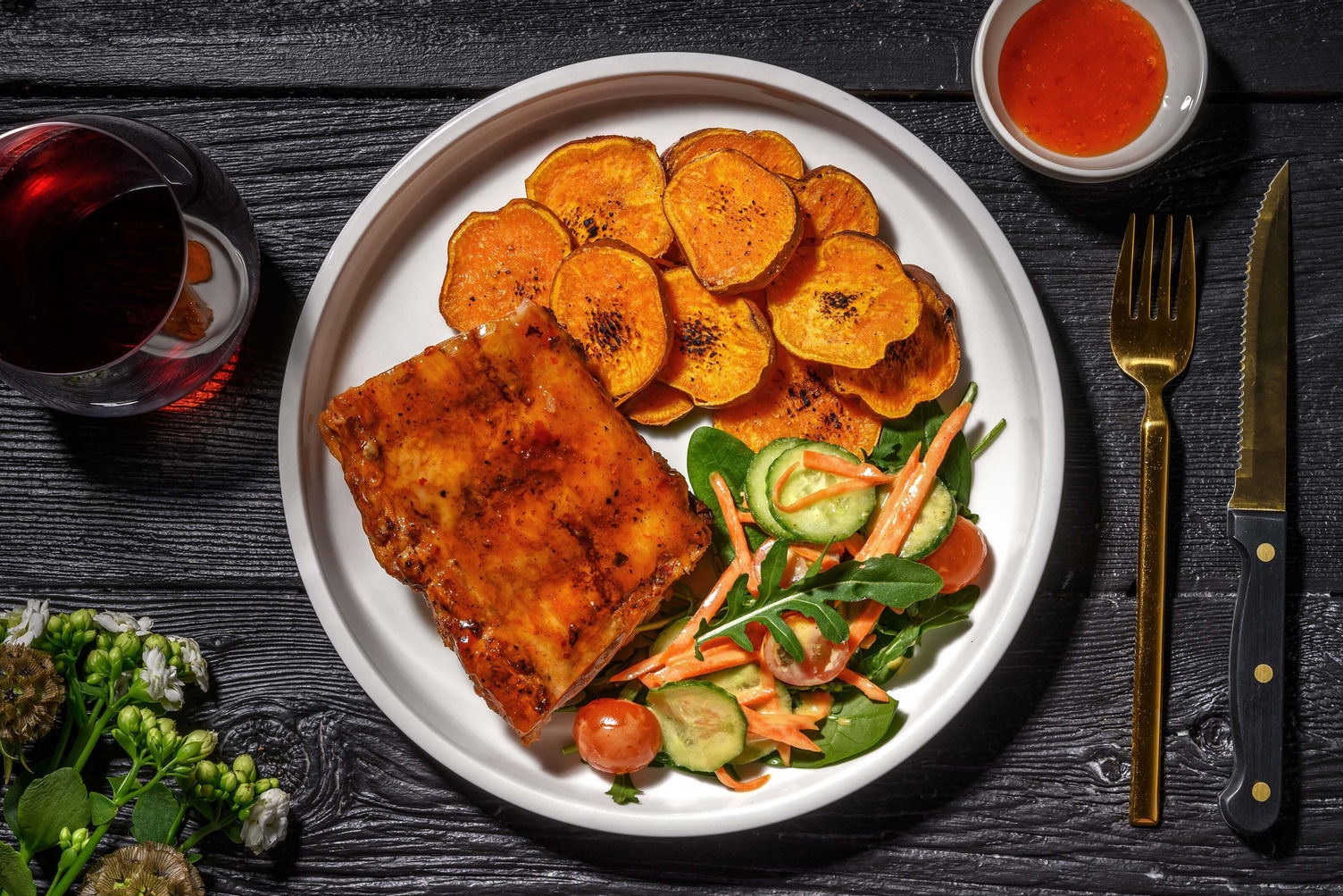 Sweet ChiliMaple Pork Ribs Recipe HelloFresh