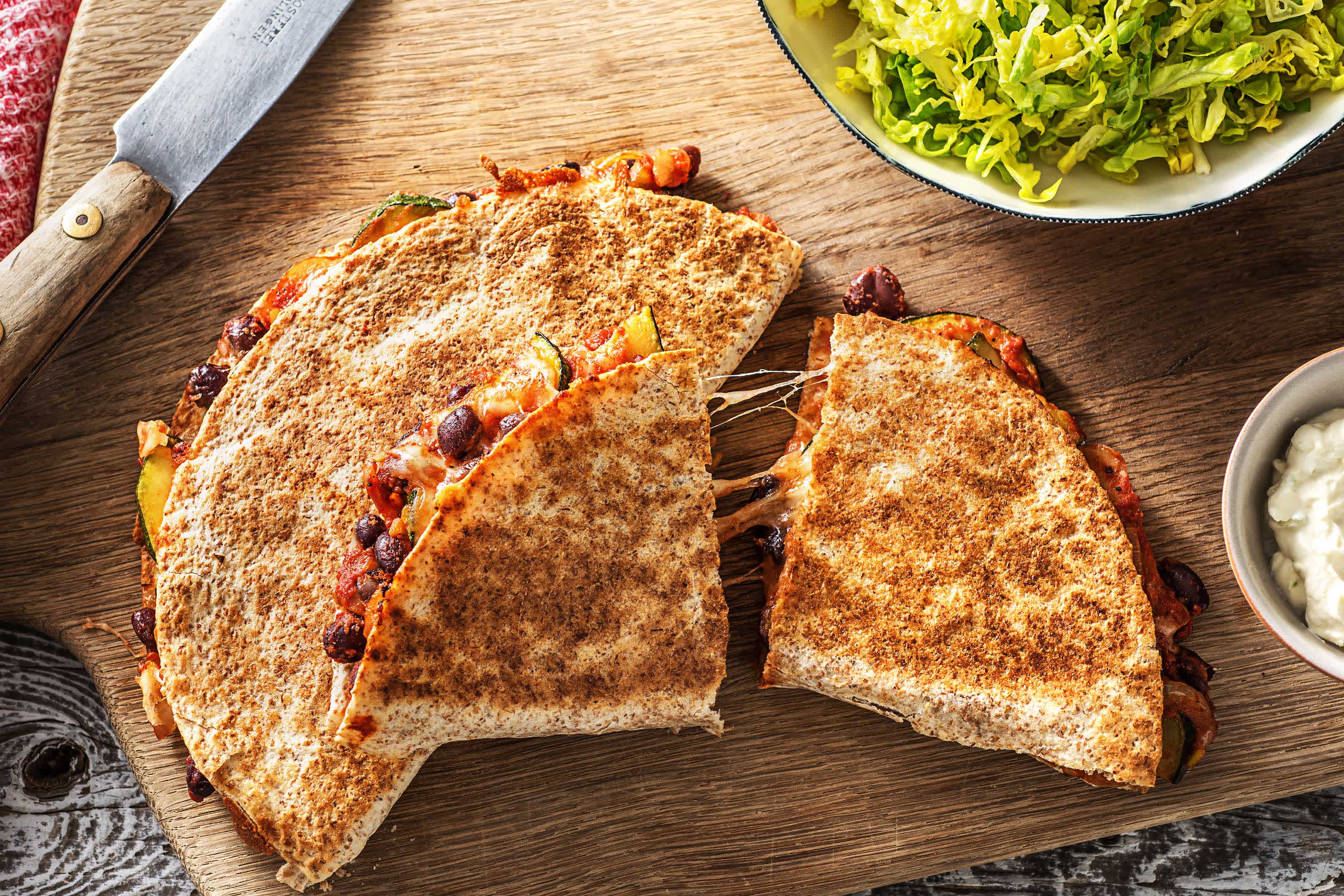 Quesadillas, Black Beans & Sour Cream Recipe HelloFresh