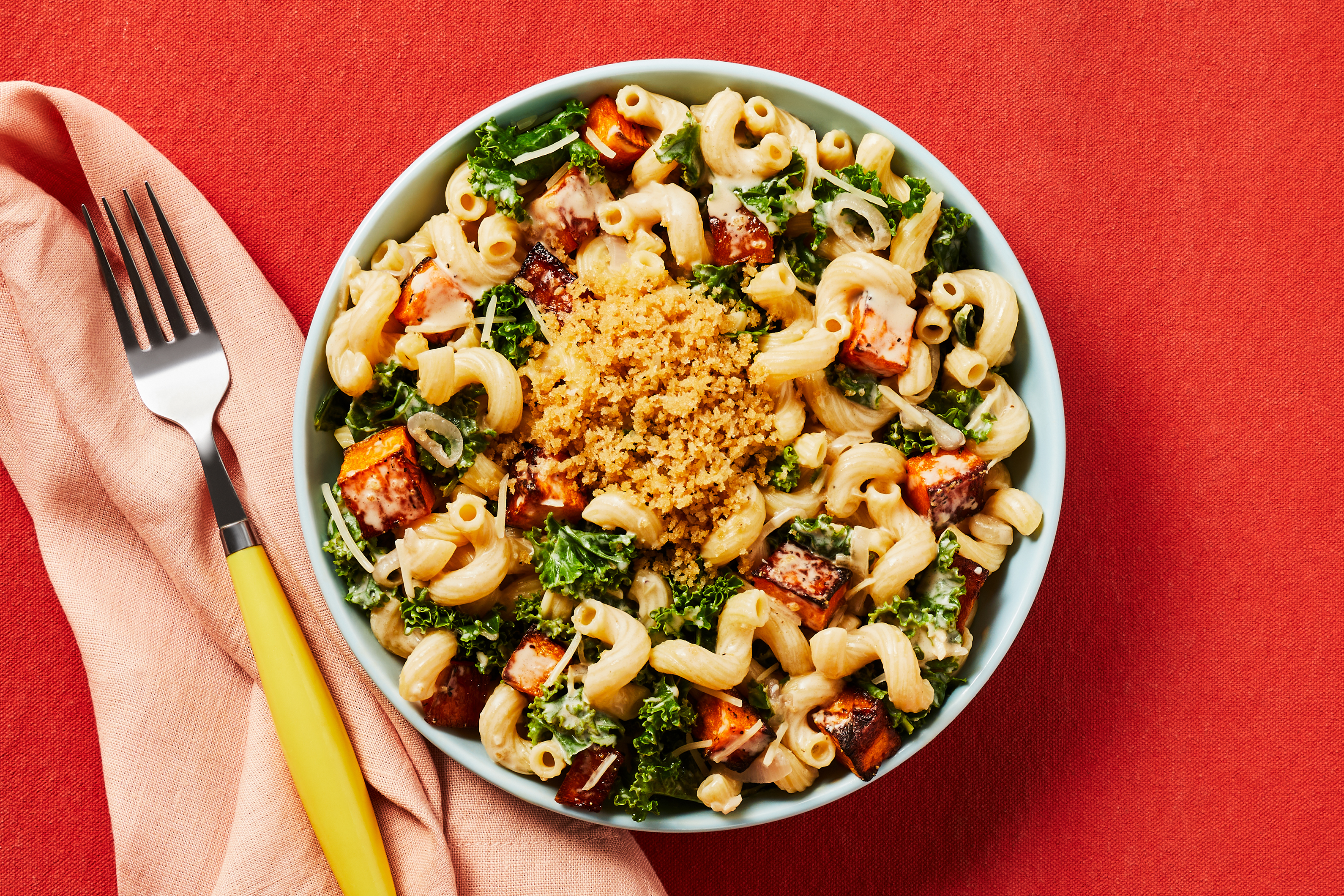 Creamy Butternut Squash & Kale Cavatappi Recipe