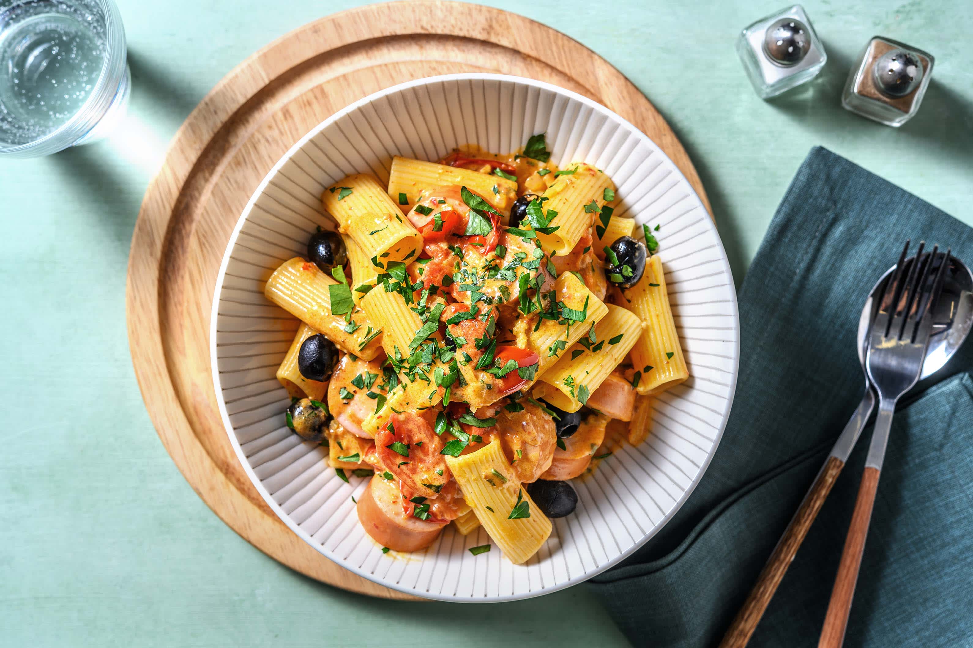 Creamy Harissa Sausage Pasta Recipe HelloFresh