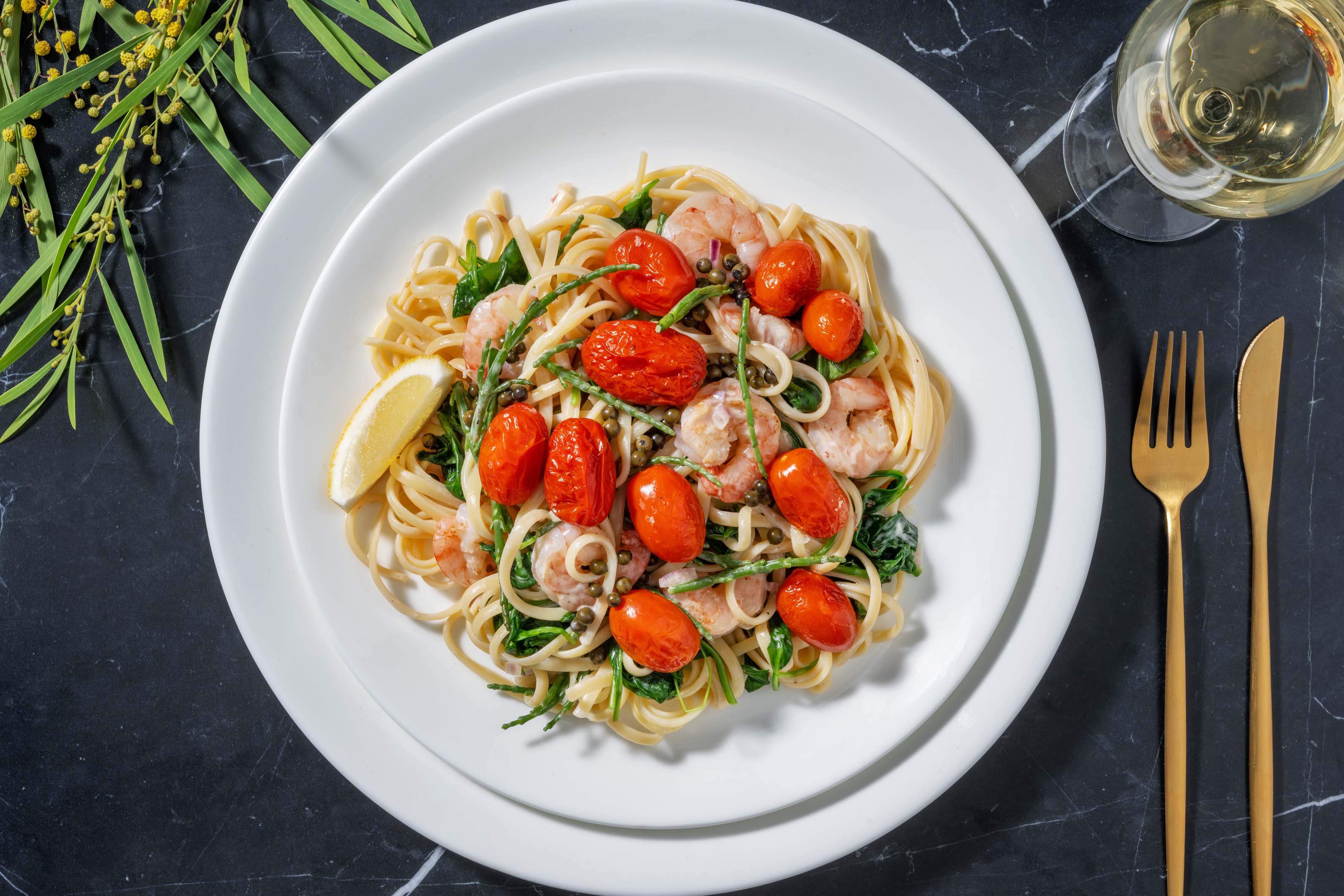 Creamy Lemon King Prawn Linguine Recipe HelloFresh