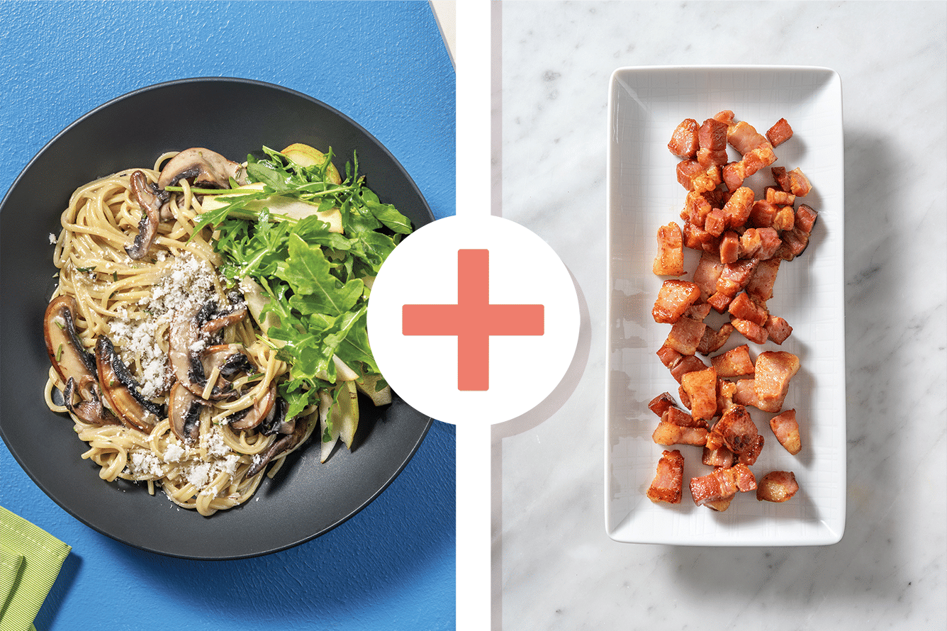 Creamy Mushroom & Bacon Spaghetti Recipe HelloFresh