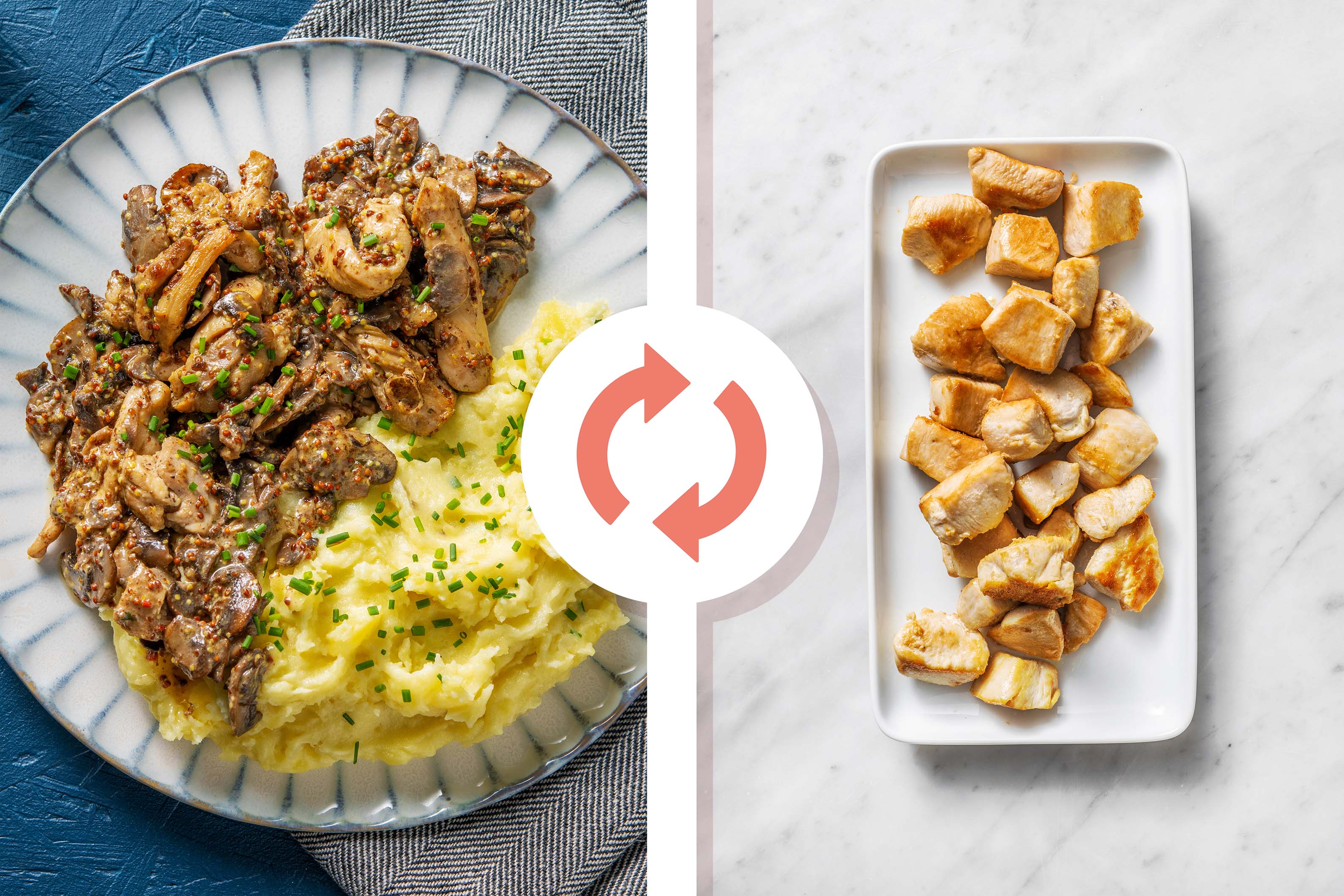 Creamy Mustard Diced Chicken Breast and Mushrooms Recipe HelloFresh