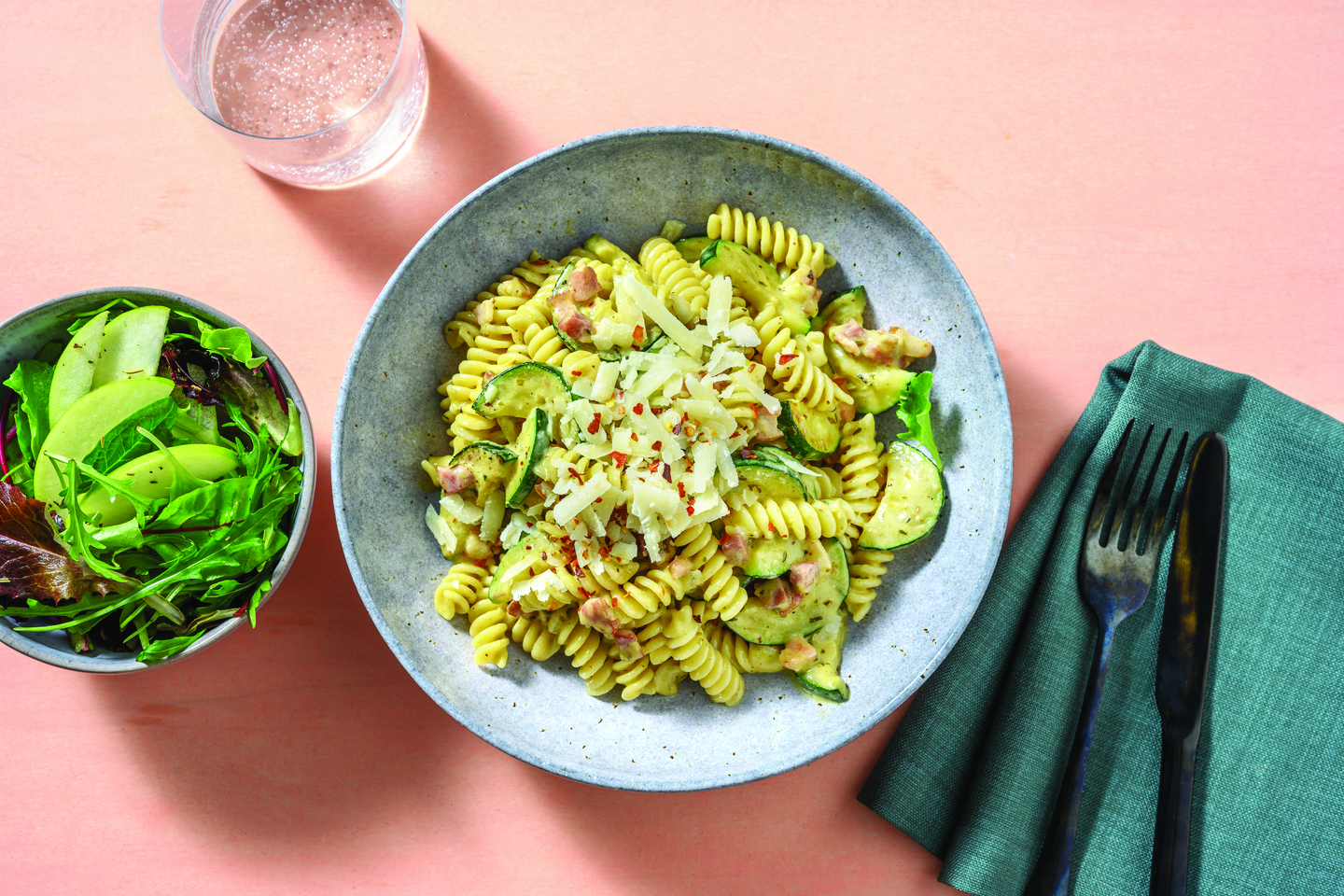 Creamy Pesto Bacon Fusilli Recipe HelloFresh