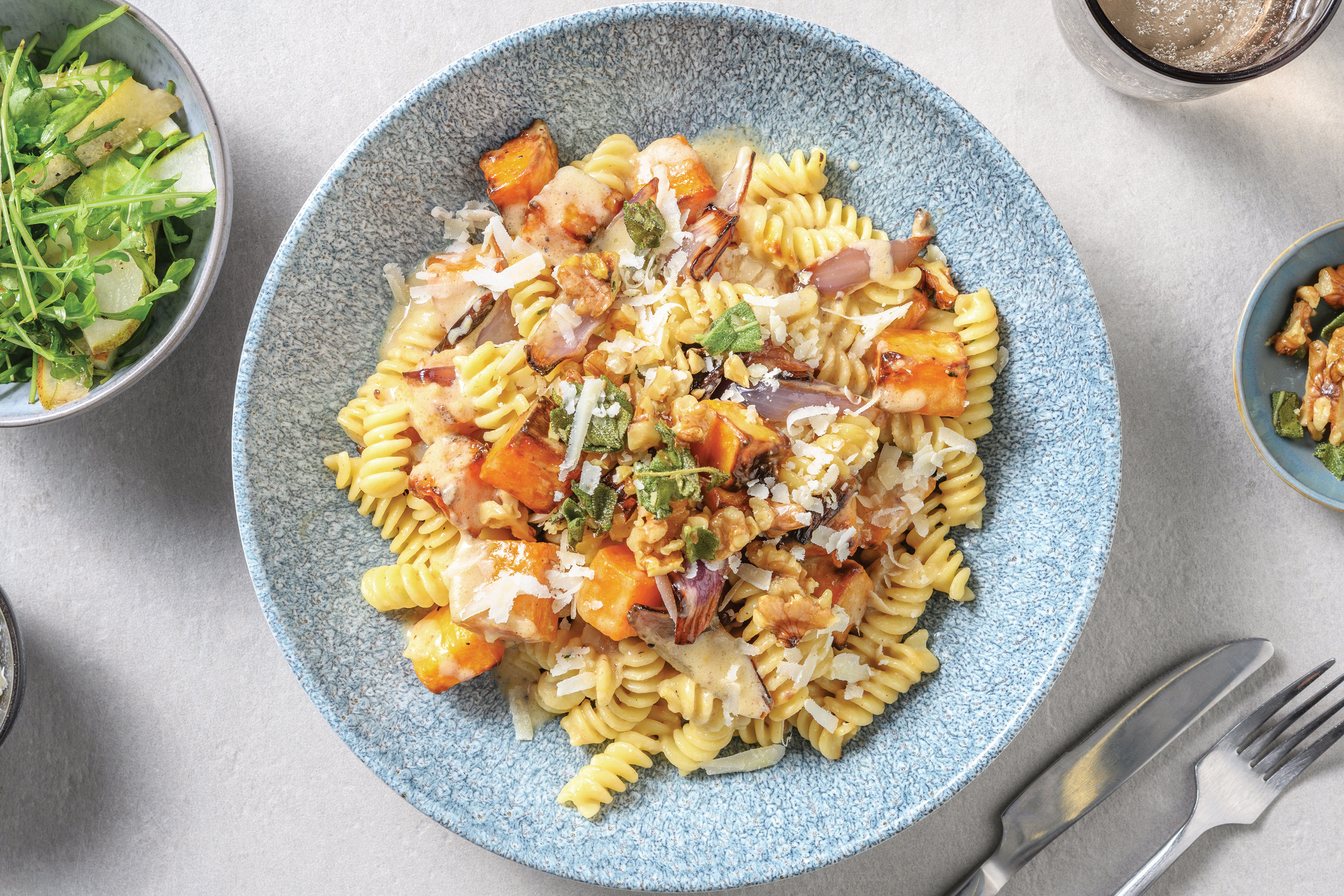 Creamy Pumpkin Penne & Walnut Crumb Recipe HelloFresh