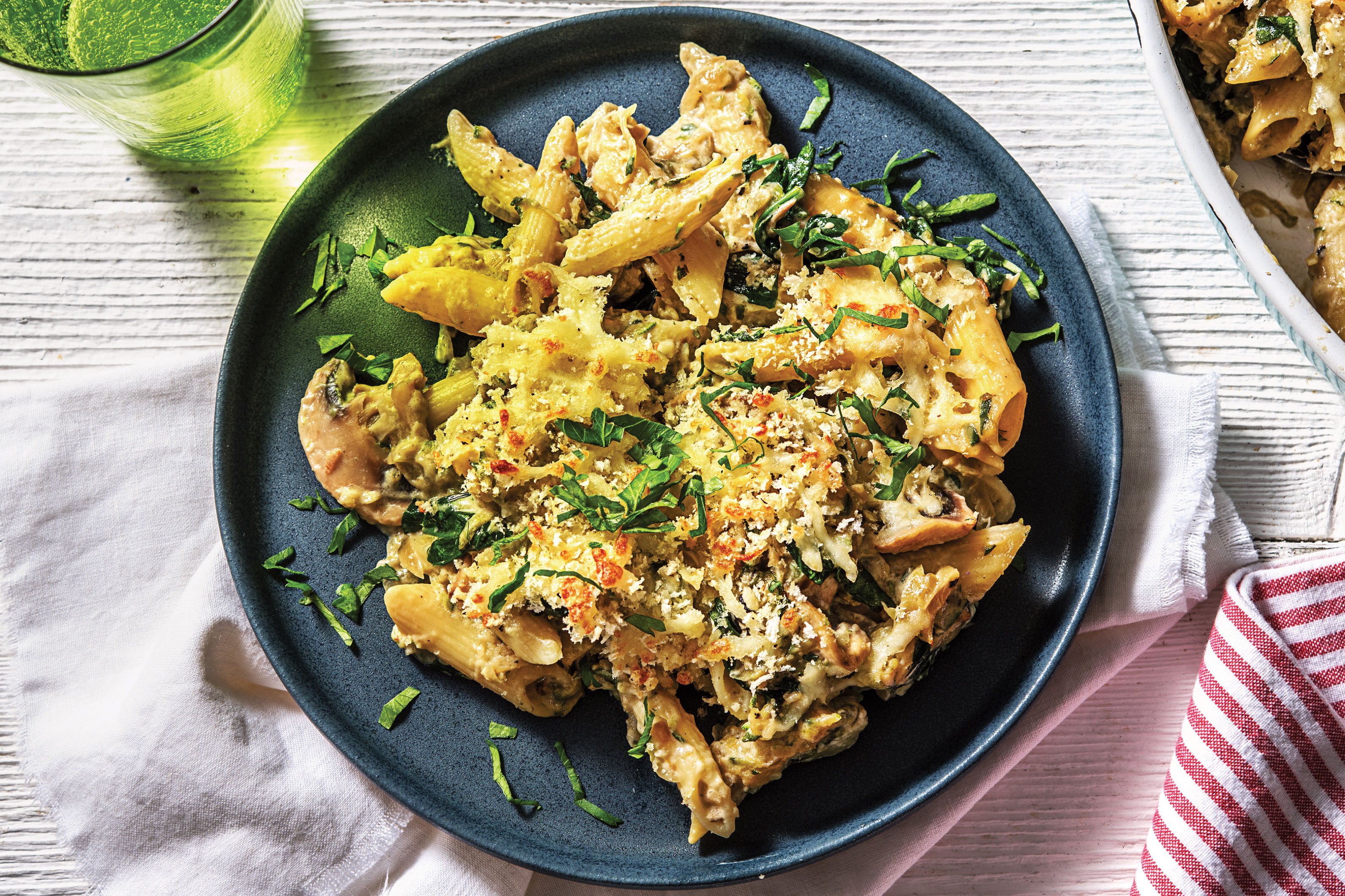 Creamy Spinach & Mushroom Pasta Bake Recipe | HelloFresh