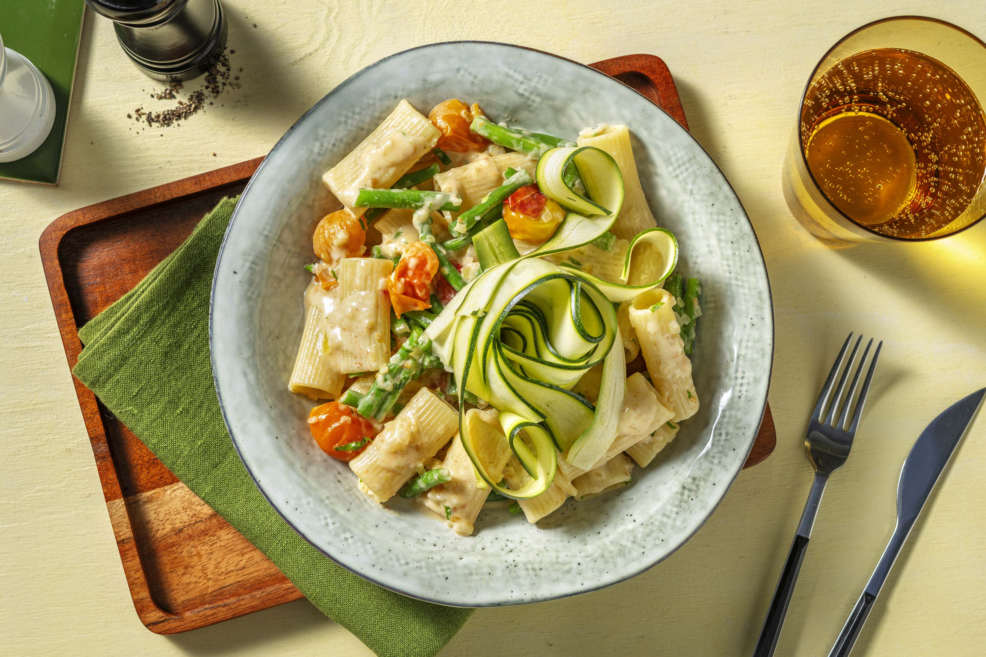 Creamy Tomato and Green Bean Rigatoni Recipe HelloFresh